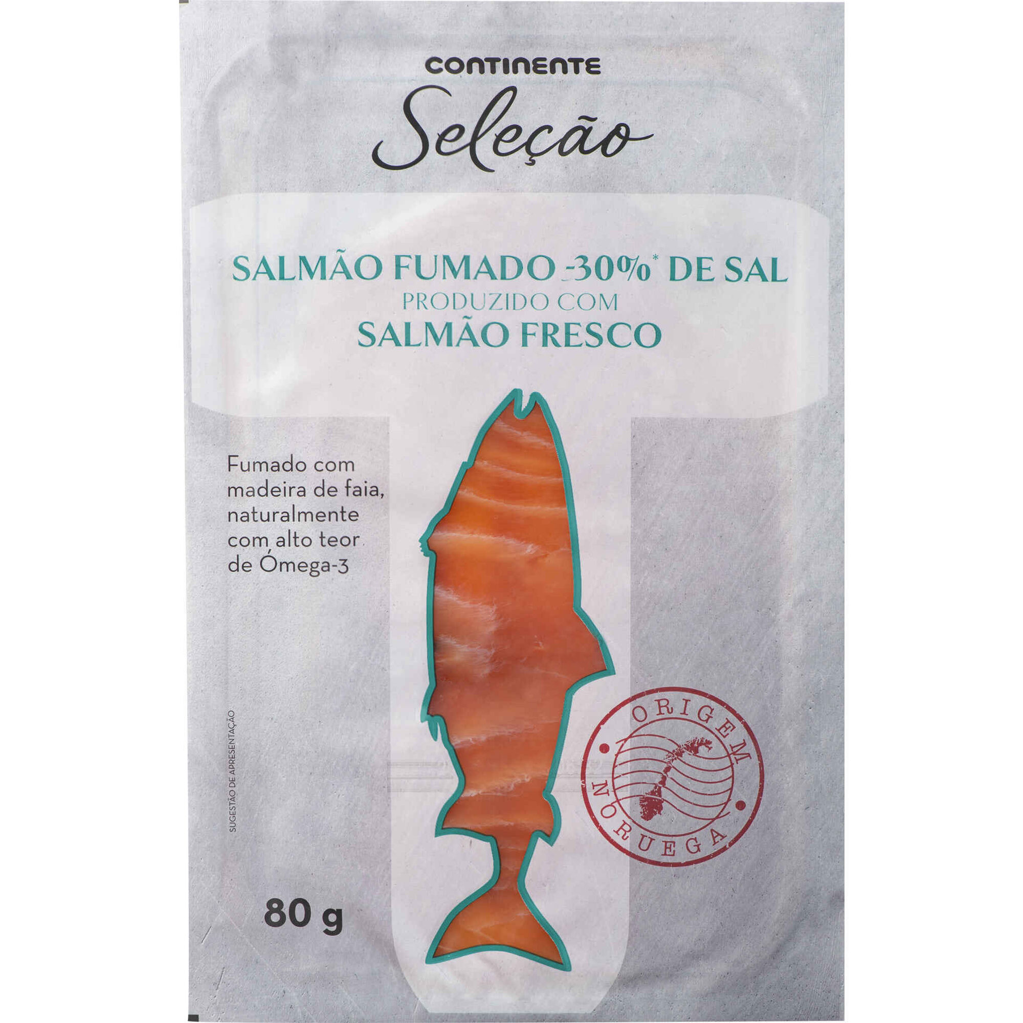 Salmão Fumado da Noruega 30% Menos Sal