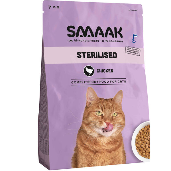 Ração para Gato Adulto Esterilizado Frango Smaak