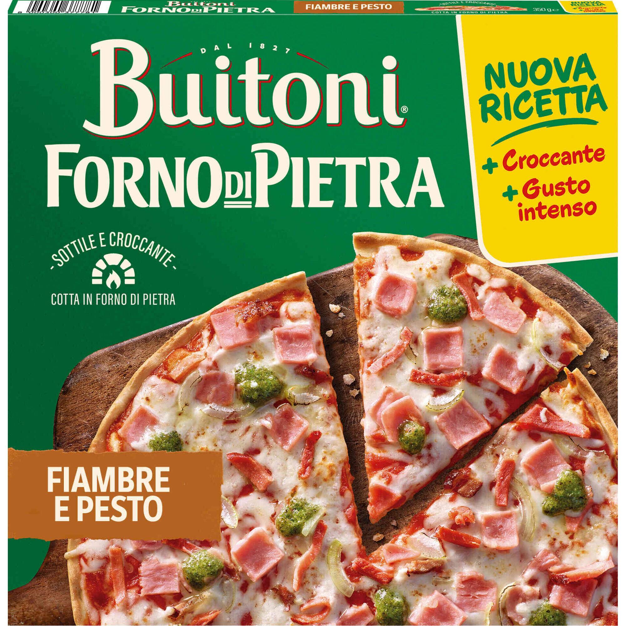 Pizza Fiambre e Pesto Forno Di Pietra