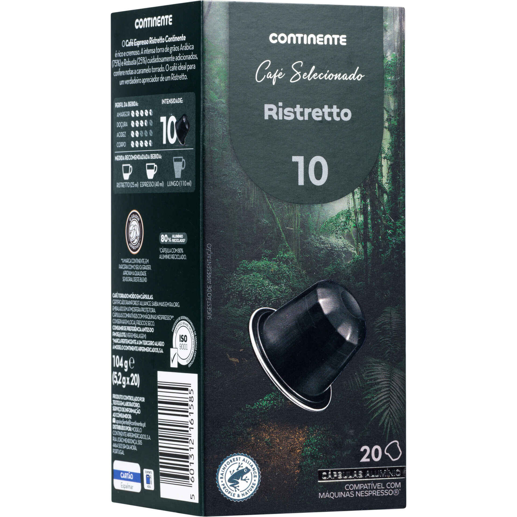 C&aacute;psulas de Caf&eacute; Ristretto Int 10 Continente