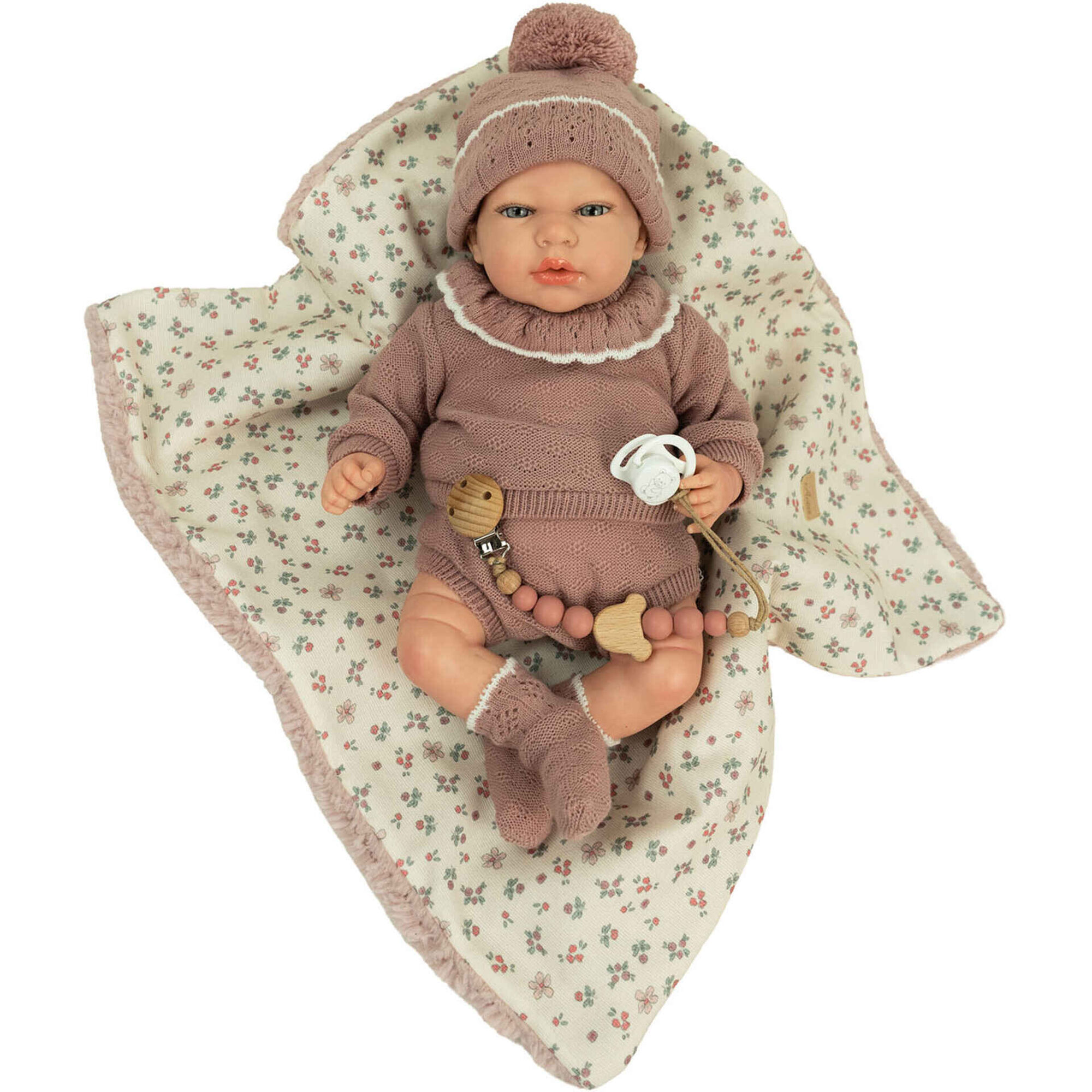 Reborn - Beb&eacute; Greta Rosa com Manta