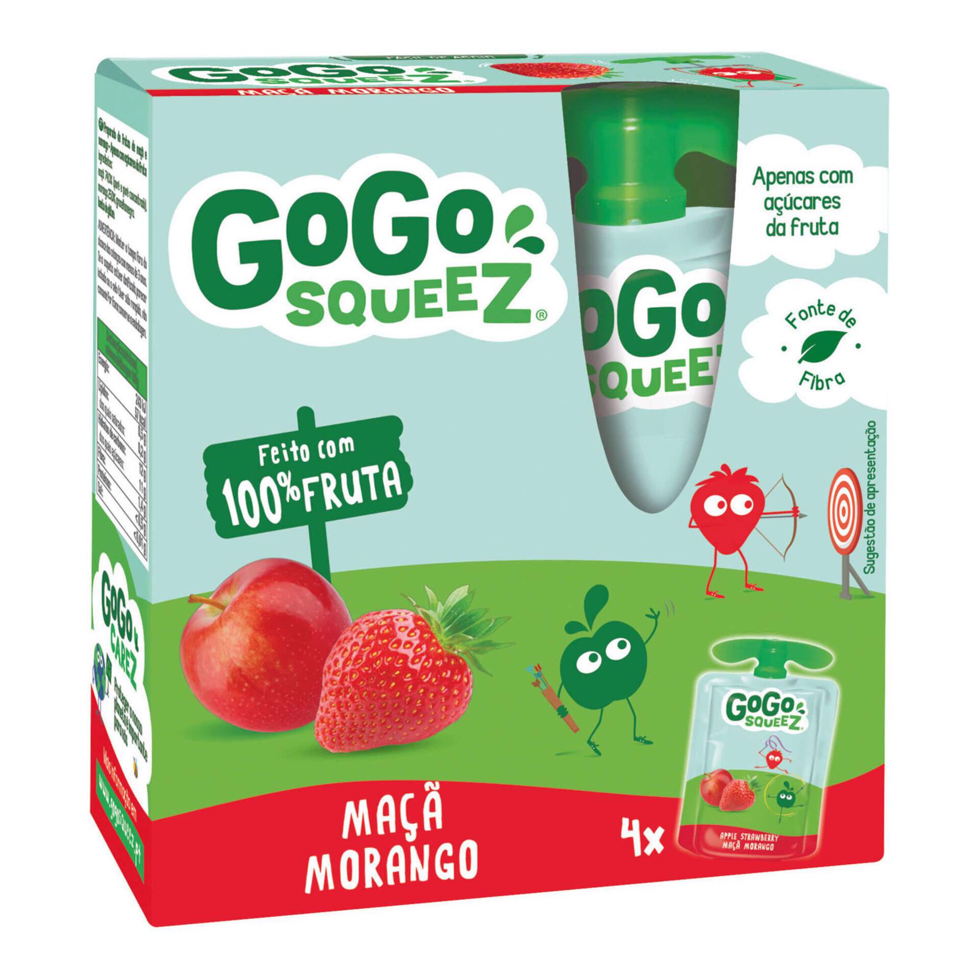 Conjunto de Saquetas de Fruta Maçã e Morango Conjunto de Saquetas de Fruta Maçã e Morango