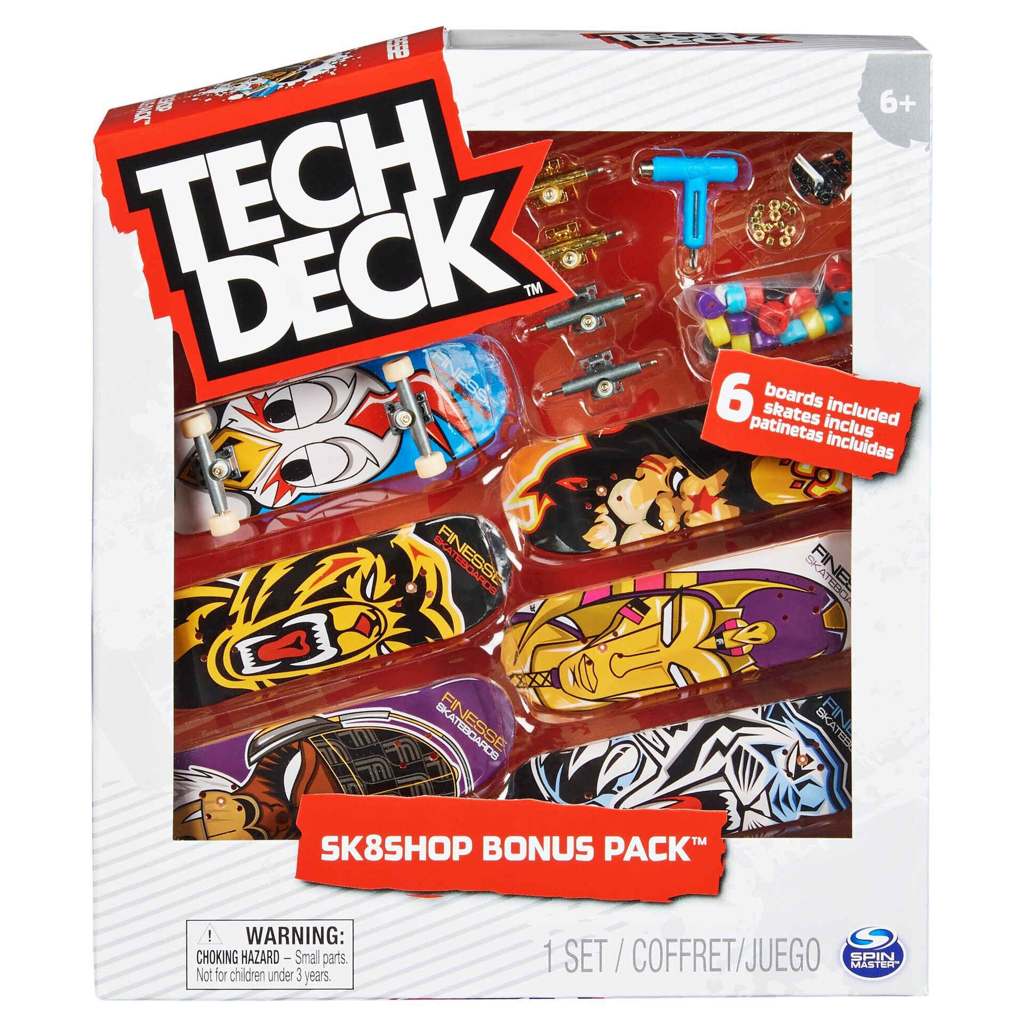 Bónus Pack 6 Skates Tech Deck (vários modelos)