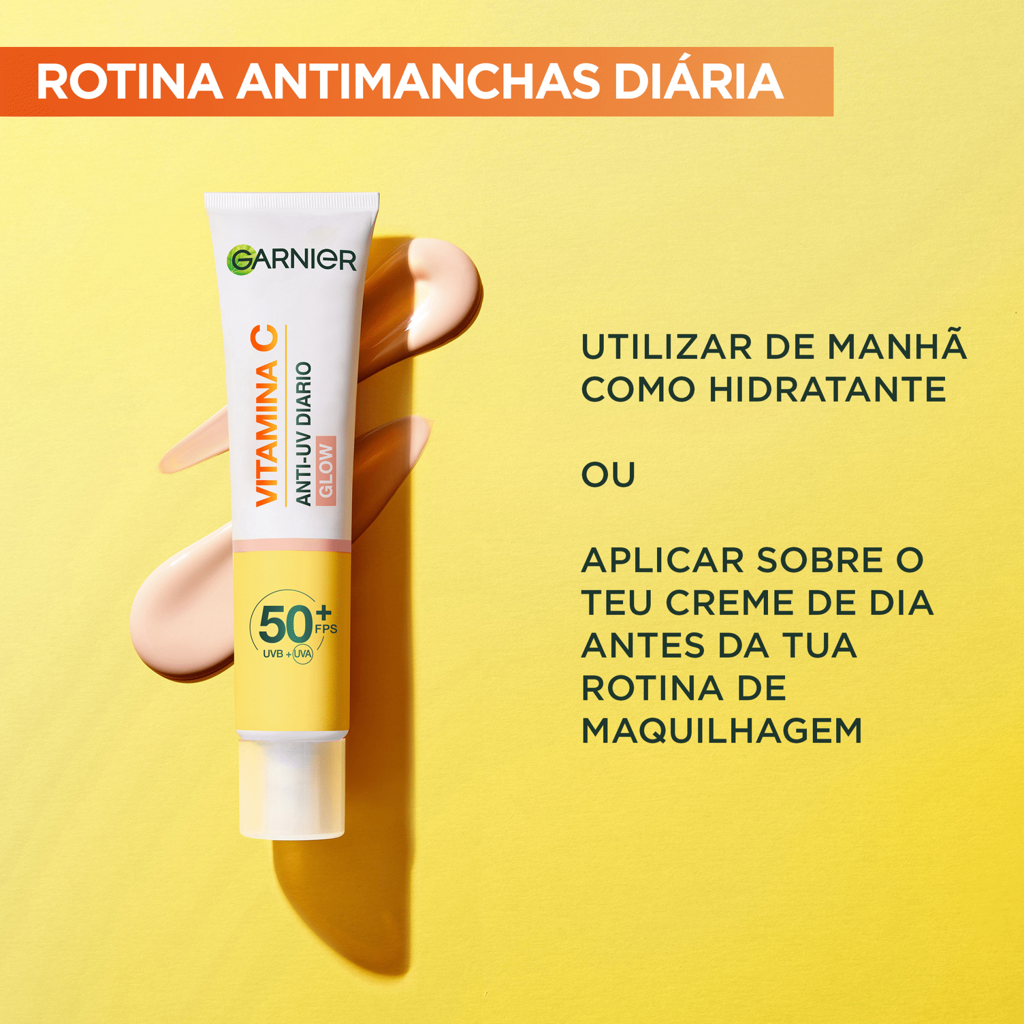 Fluido UV Di&aacute;rio Iluminador Glow FPS50+ Garnier Skin Active