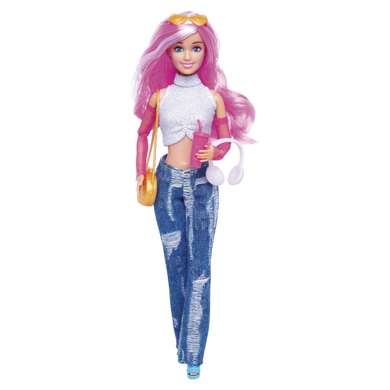 Zoko Sarita - Boneca Extra Fashion Cabelo Rosa