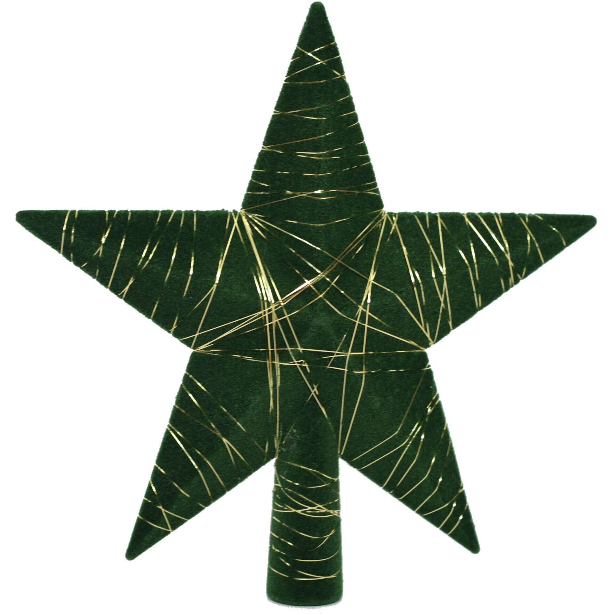 Estrela para Topo Veludo Verde