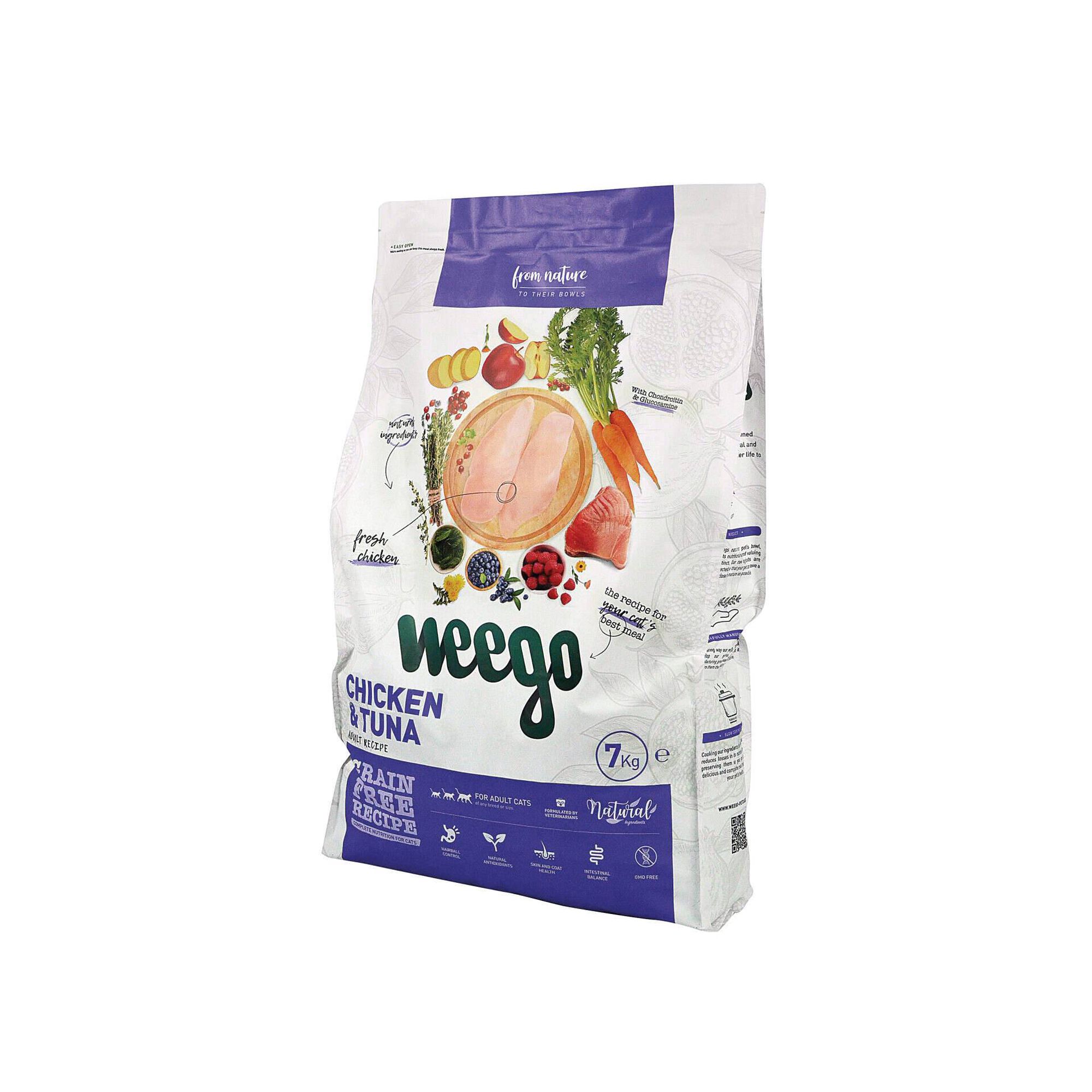 Ra&ccedil;&atilde;o para Gato Adulto Frango e Atum Weego