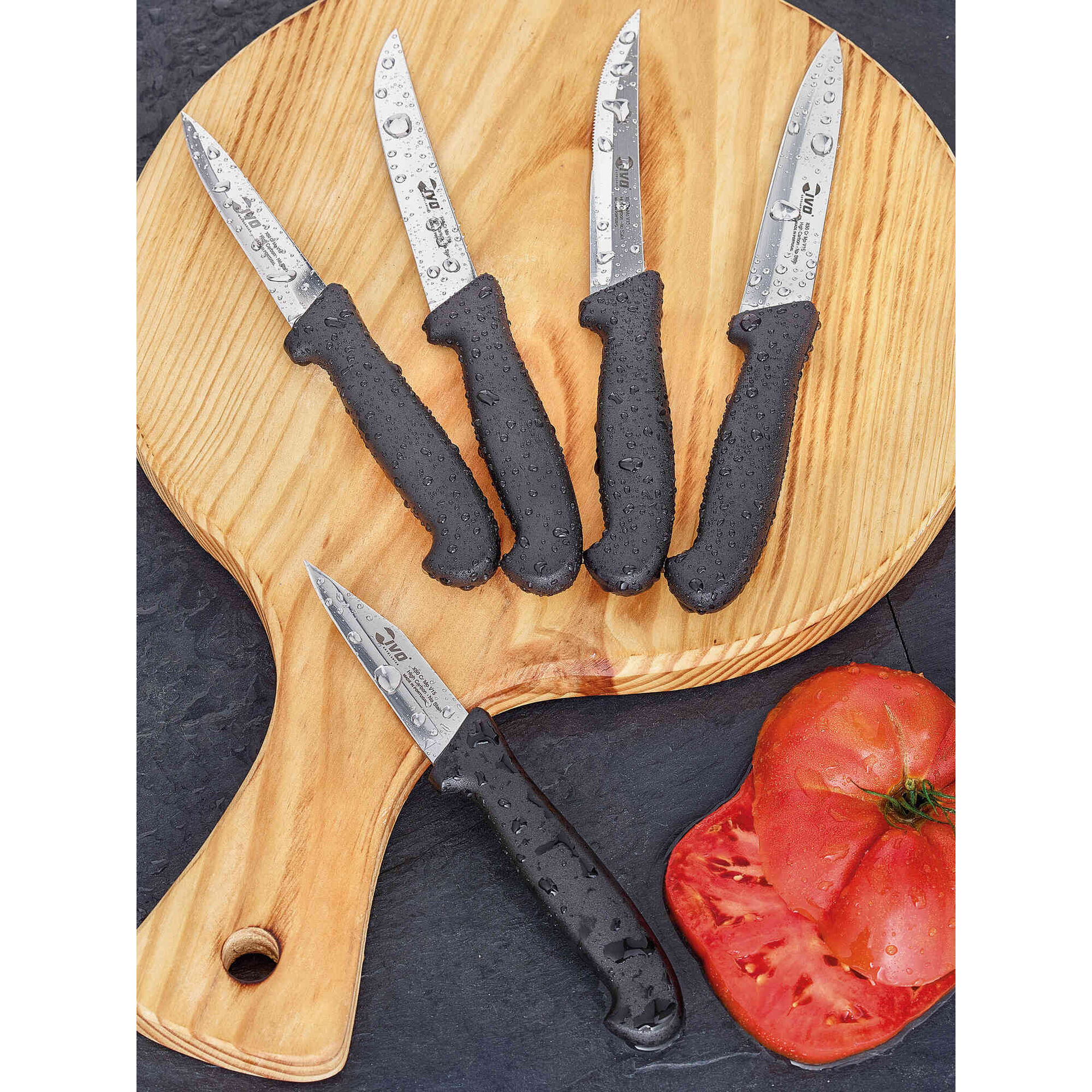 Faca Legumes 12cm Cabo Plástico Preto Essencial