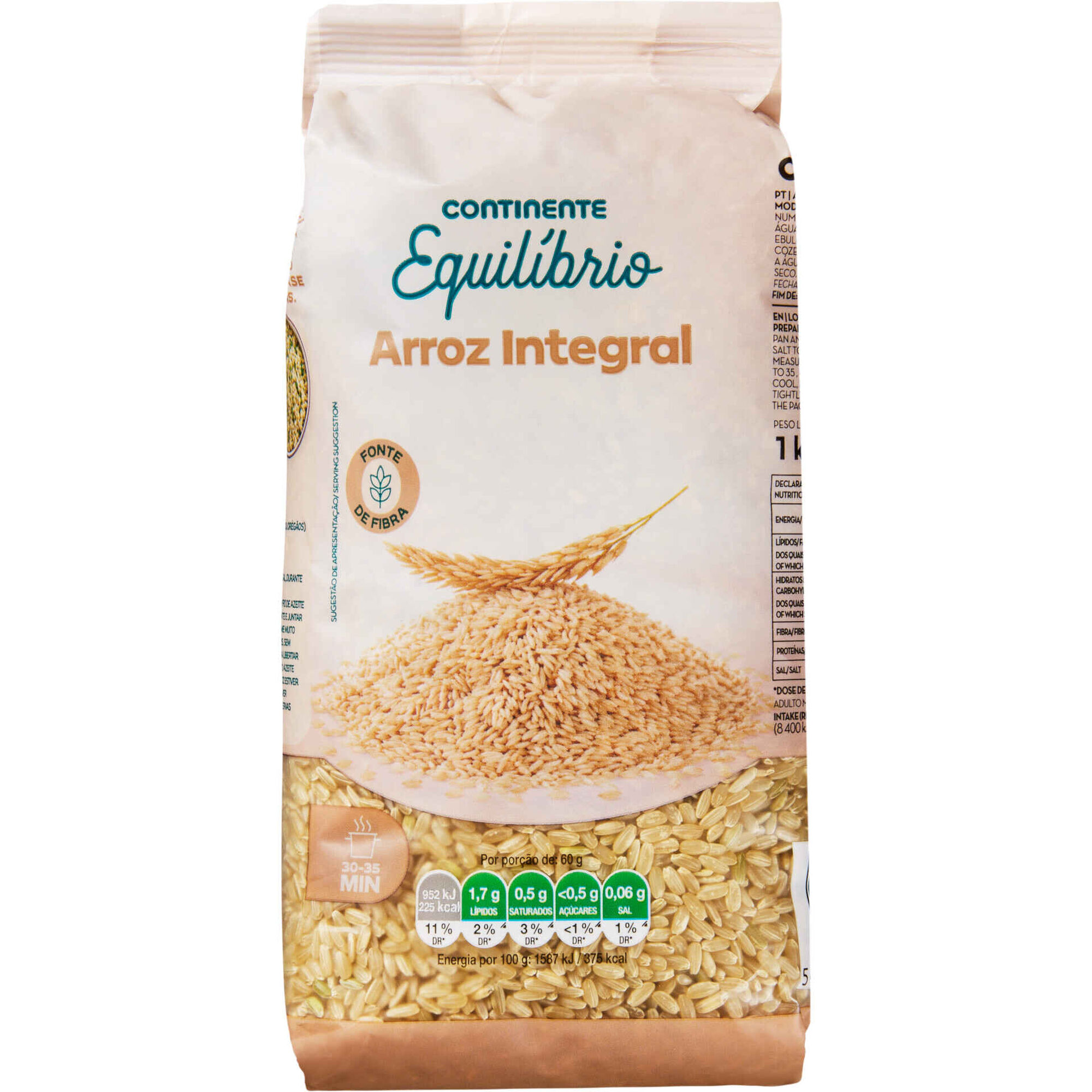 Arroz Integral Extra Longo Continente Equil&iacute;brio