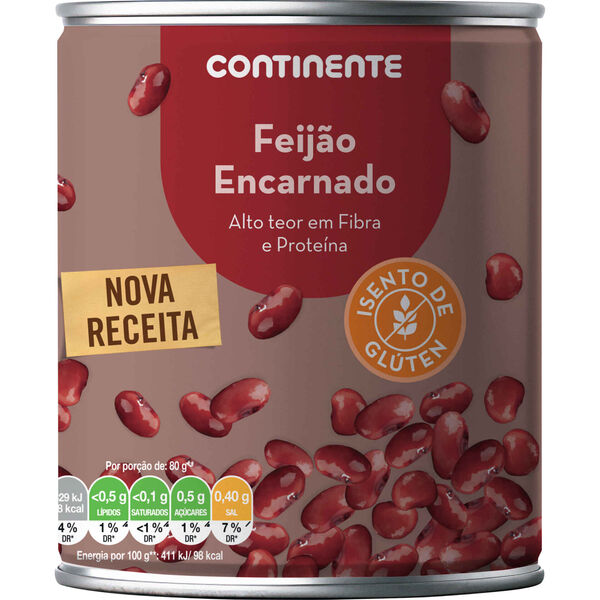 Feijão Encarnado Cozido Continente