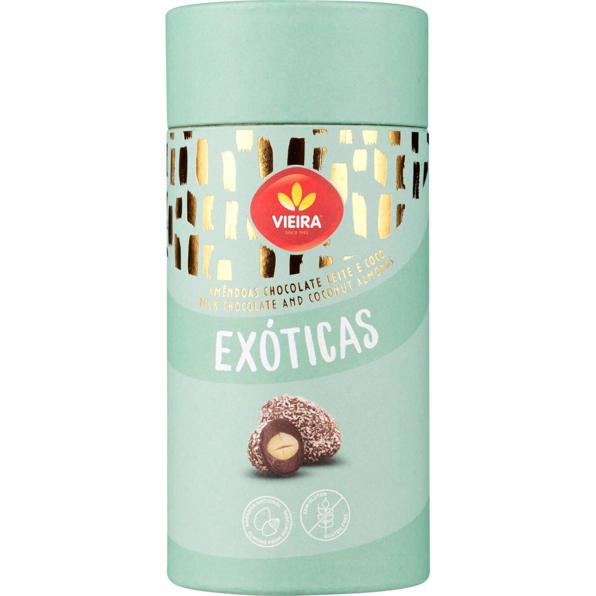 Am&ecirc;ndoas Ex&oacute;ticas Chocolate de Leite e Coco