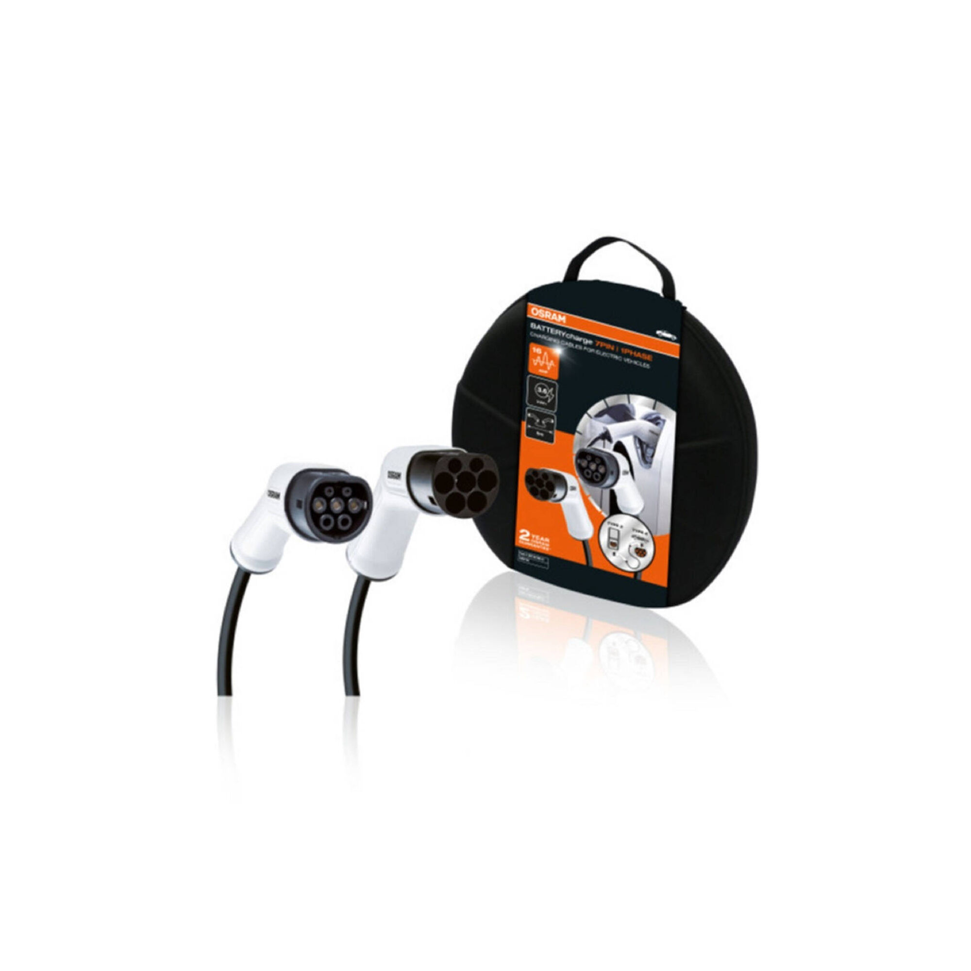 Cabo EV Carregamento de Carro Elétrico T2/T2 16A 3,6W Fase 1