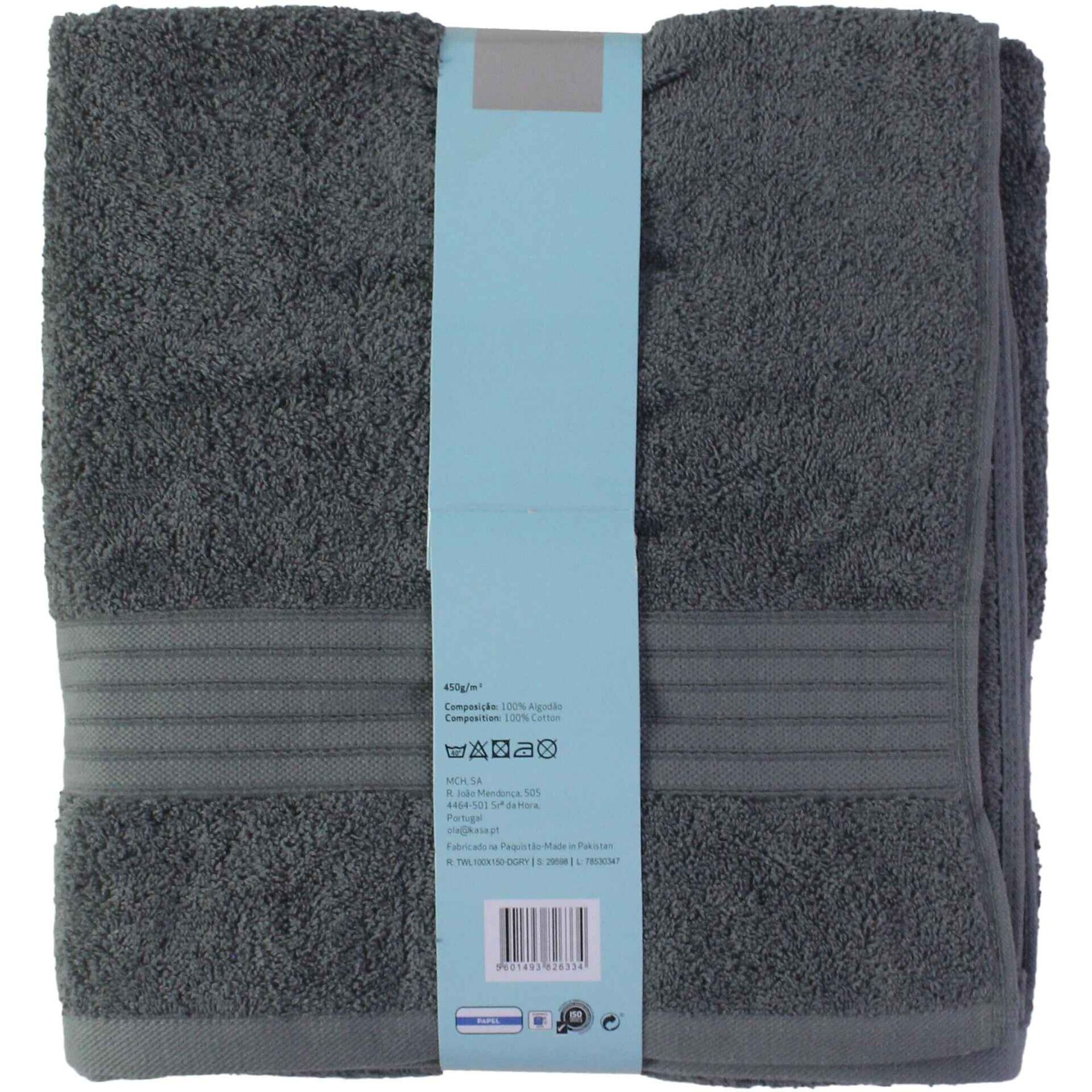 Toalha Liso Suave Cinza Escuro Kasa