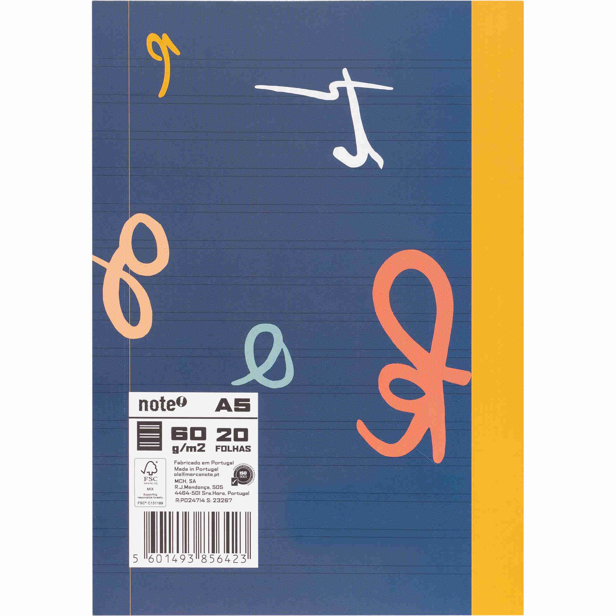 Caderno Agrafado 2 Linhas A5 Note!