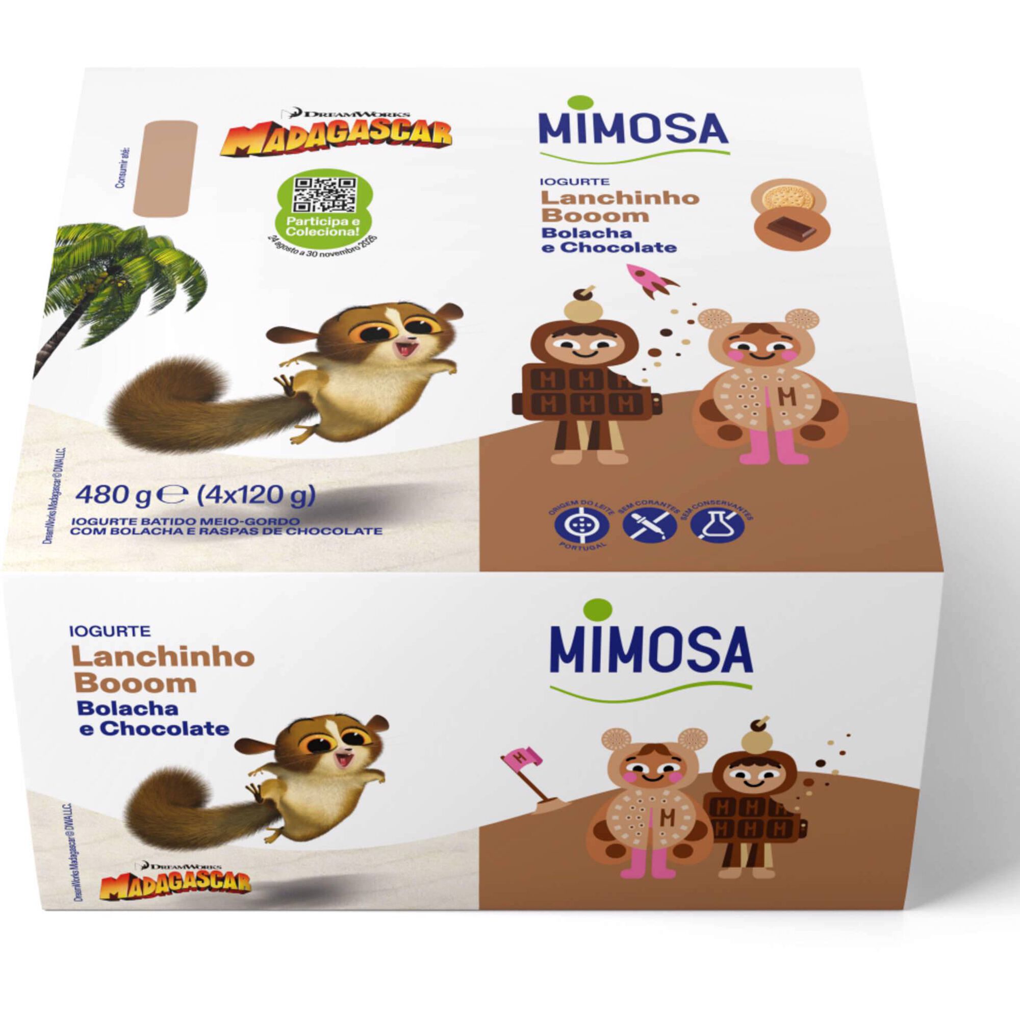 Iogurte Aroma Bolacha e Chocolate Infantil Lanchinho Booom Mimosa