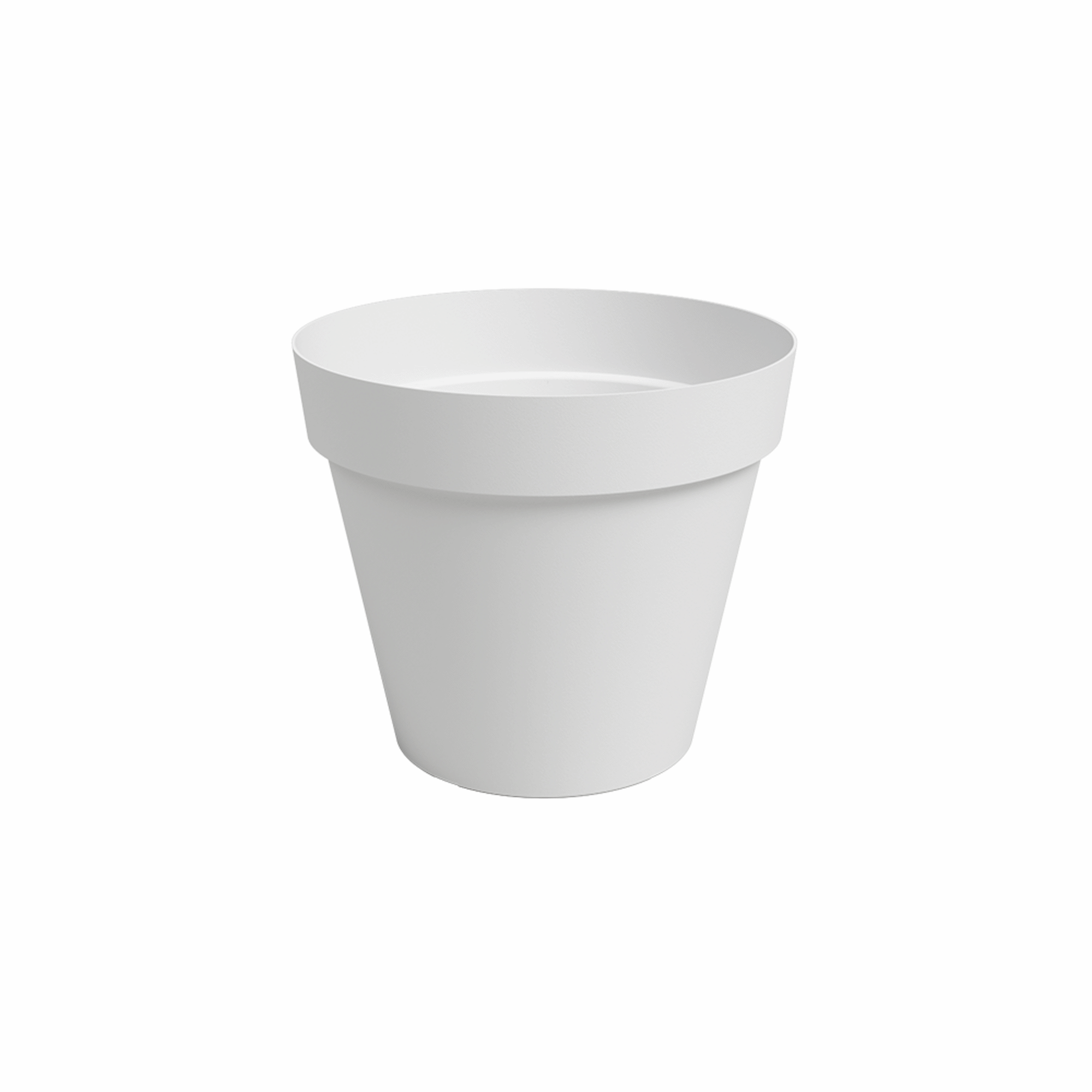 Vaso Redondo Plástico 18cm Branco