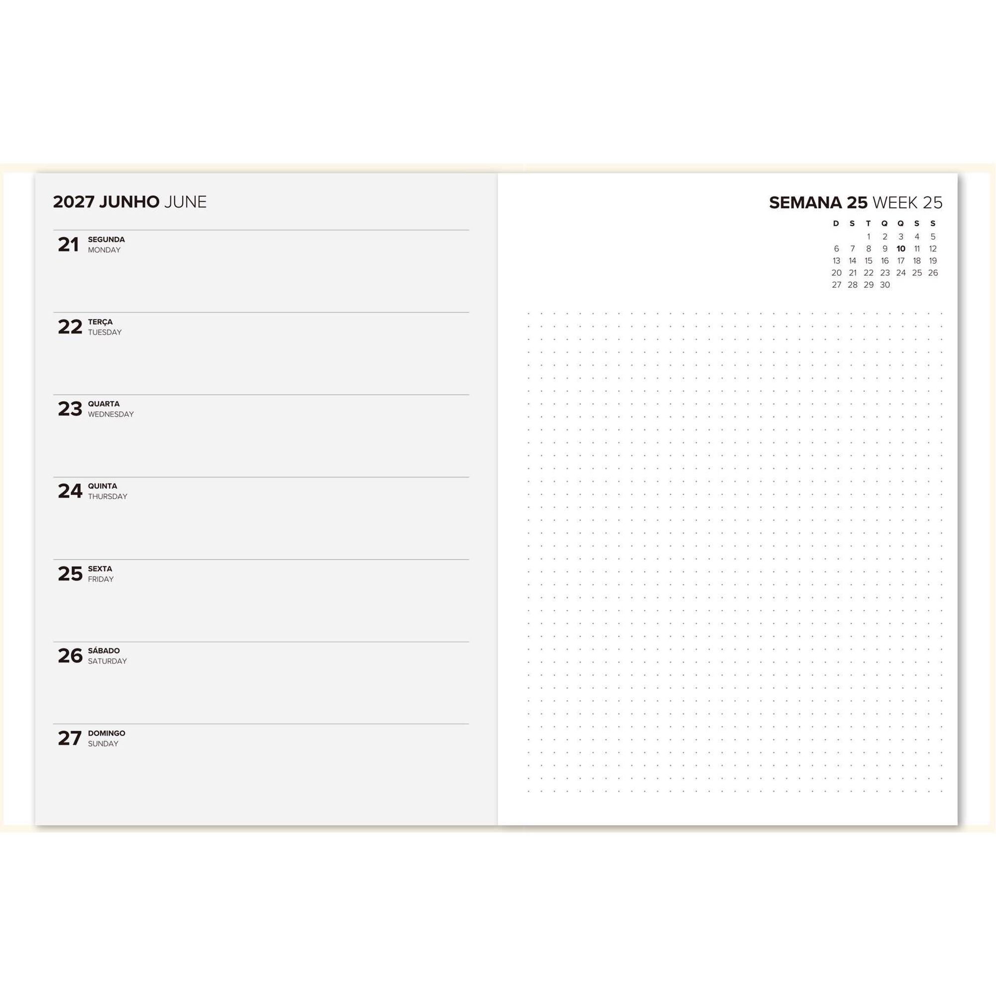 Agenda A6 2027 12 Meses (v&aacute;rias cores) Note!