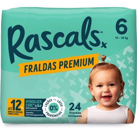 Fraldas Premium 15-20kg T6 Rascals
