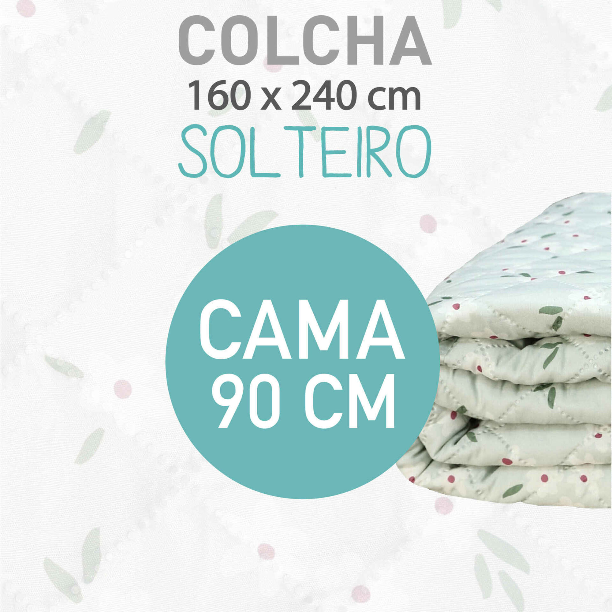 Colcha Flores Verde Kasa