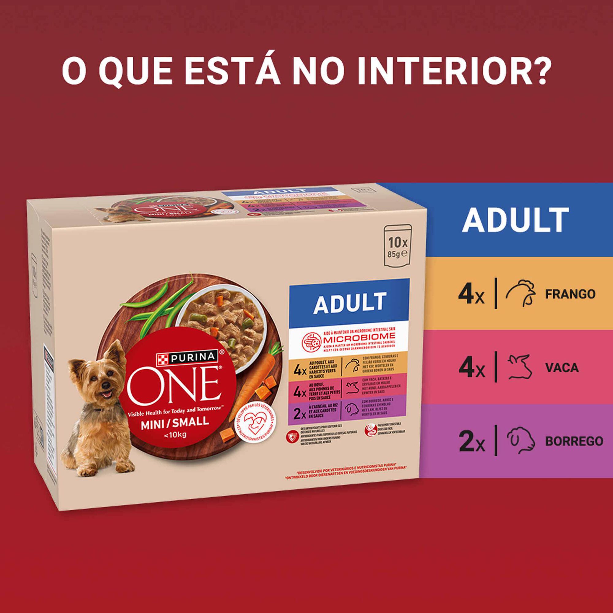 Comida H&uacute;mida para C&atilde;o Mix Purina One Mini