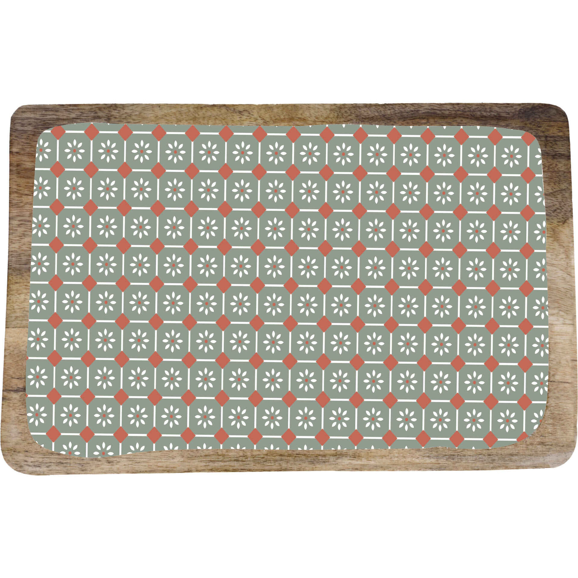 T&aacute;bua Retangular 22x14x1,5cm Motivos Verde