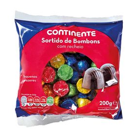 Bombons de Chocolate Sortidos de Chocolate com Recheio Bombons de Chocolate Sortidos de Chocolate com Recheio