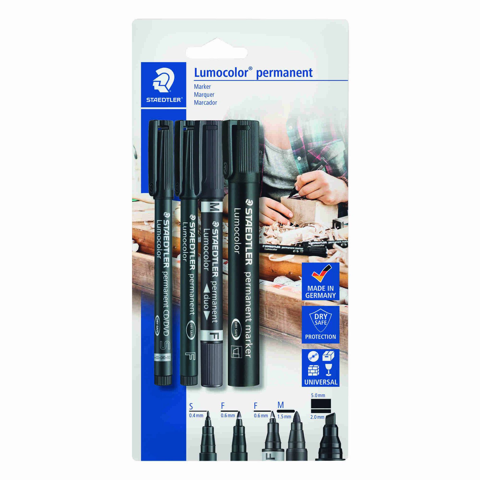 Marcador Permanente de Tinta Preta Staedtler