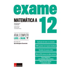Exame - Prova Final Matem&aacute;tica A - 12.&ordm; Ano