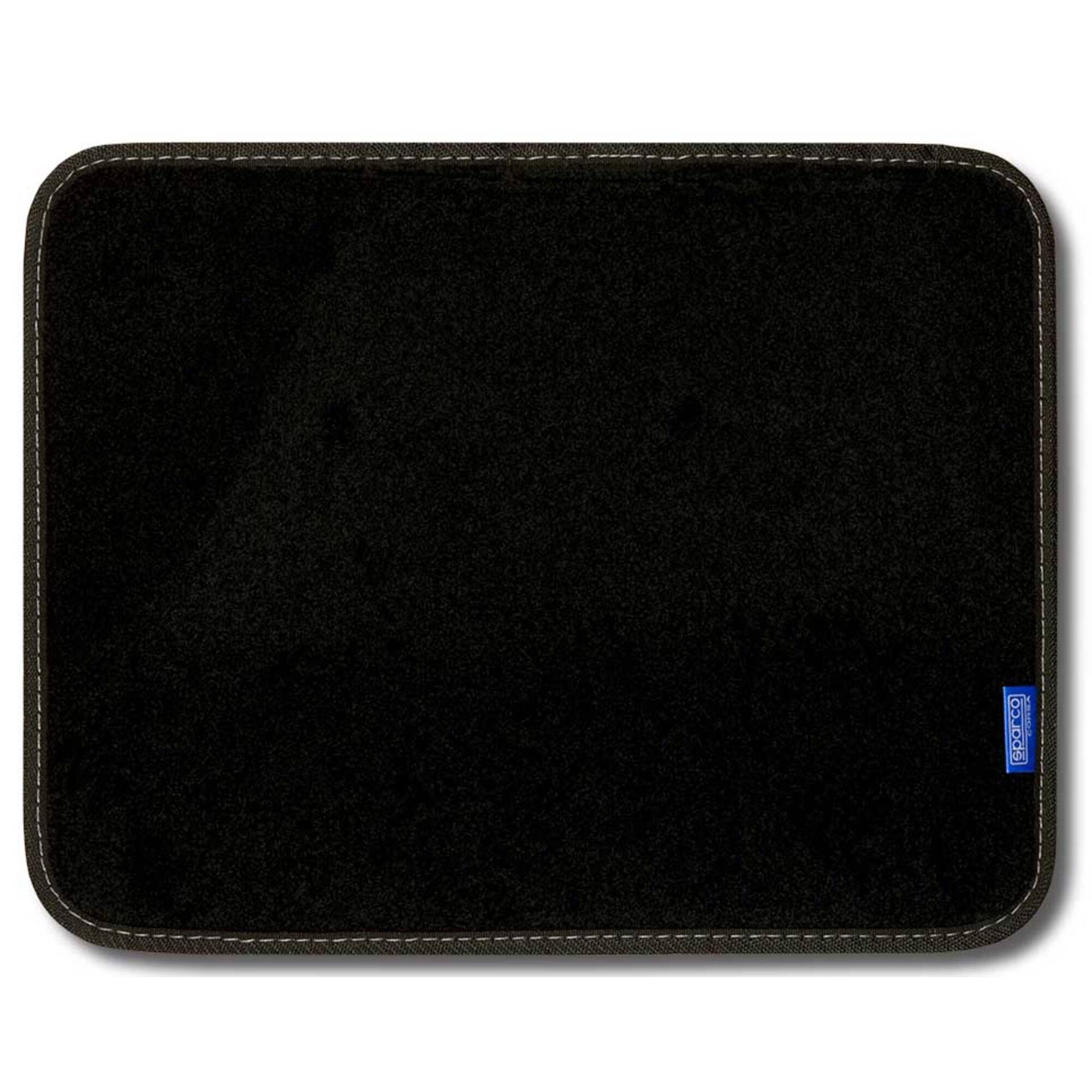 Conjunto 4 Tapetes Alcatifa Preto/Cinza