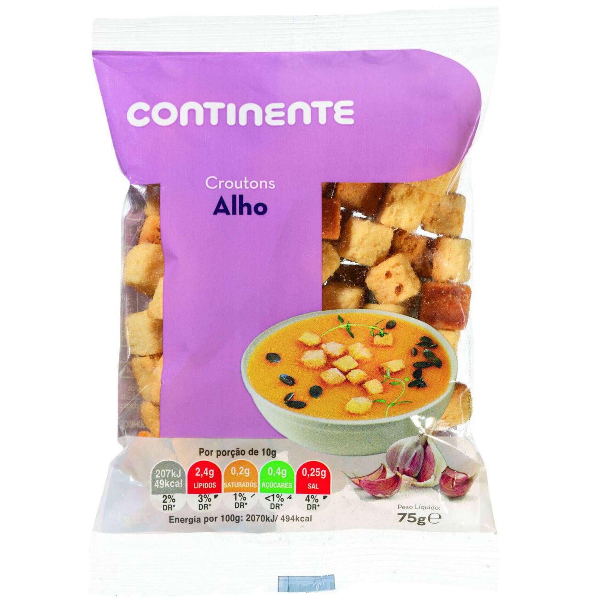 Croutons com Alho Continente