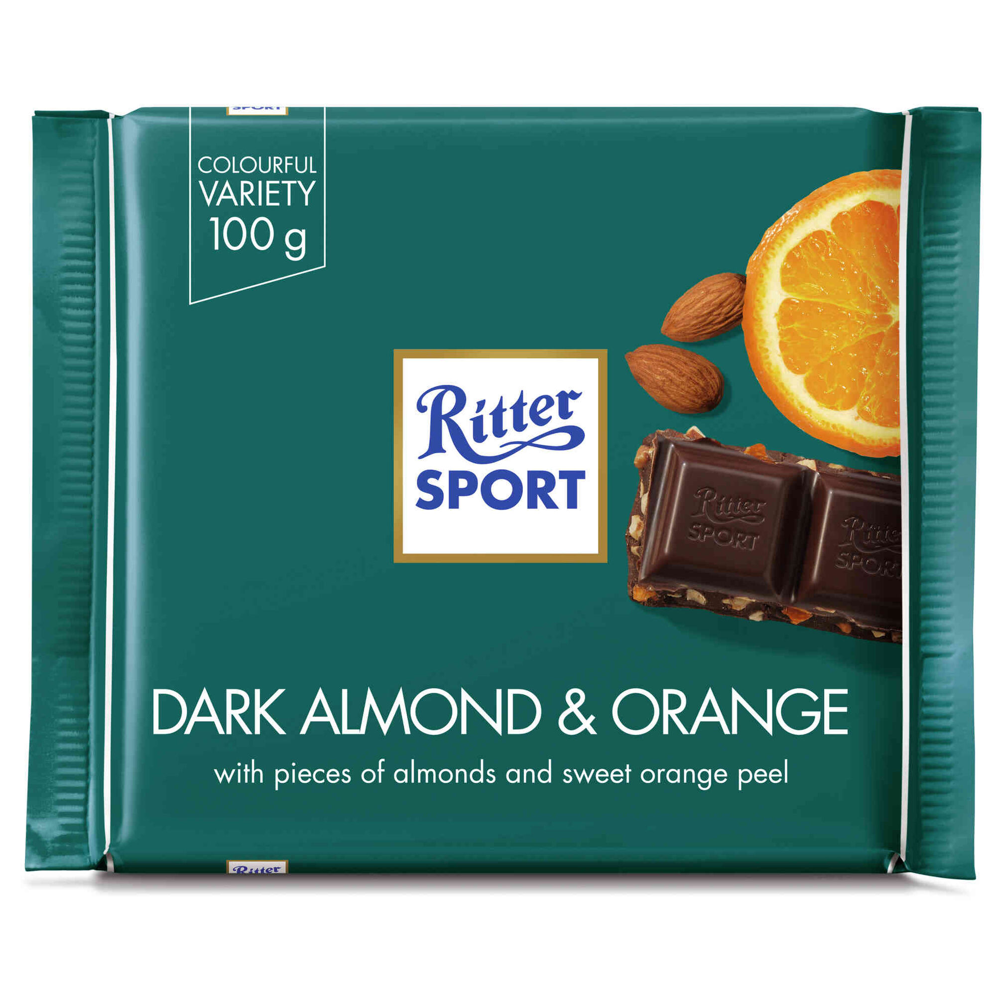 Tablete de Chocolate Negro com Laranja e Amêndoa Tablete de Chocolate Negro com Laranja e Amêndoa