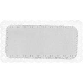 Travessas Bolos 17x35cm com Naperon Brancas Kasa