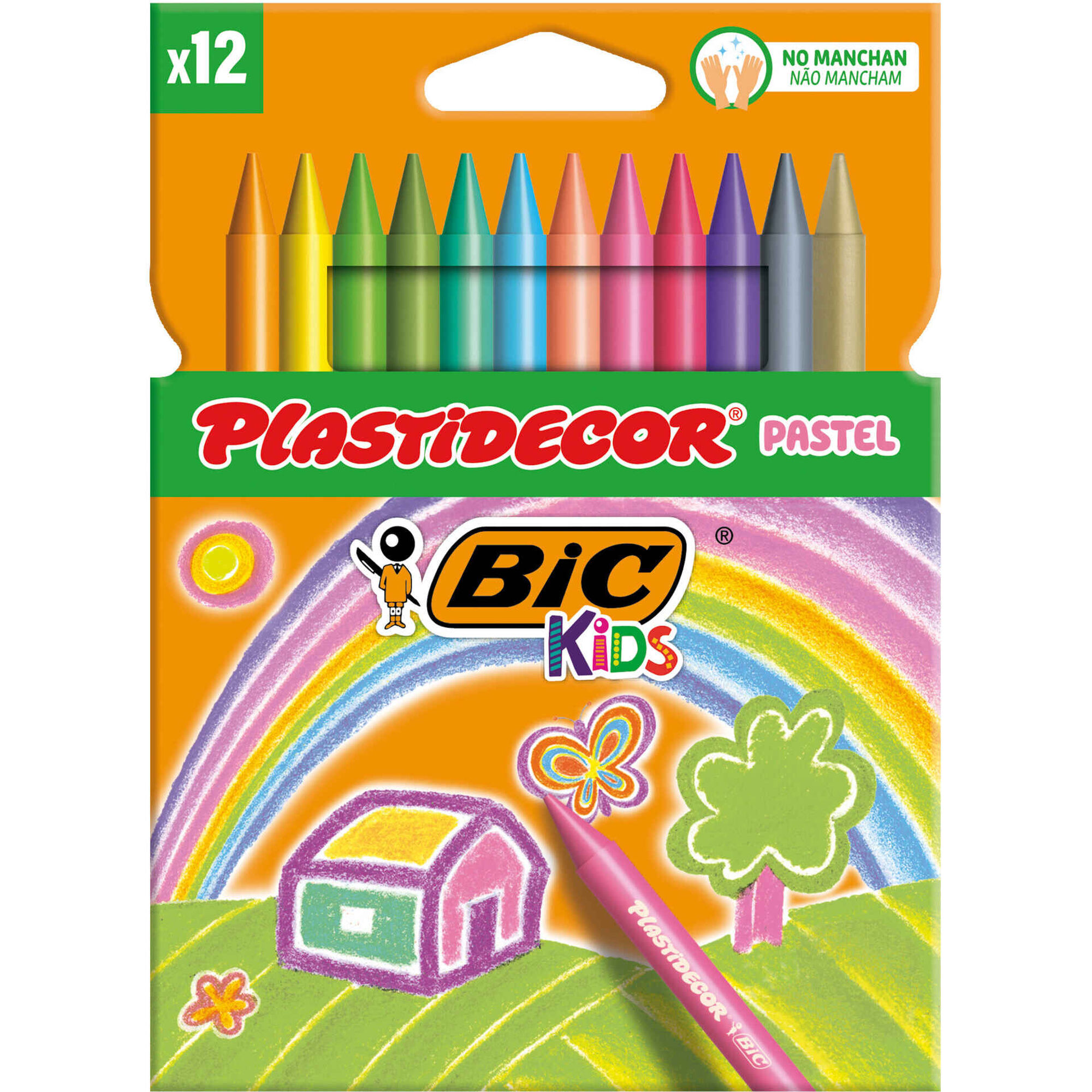 L&aacute;pis de Cera Kids Plastidecor Bic