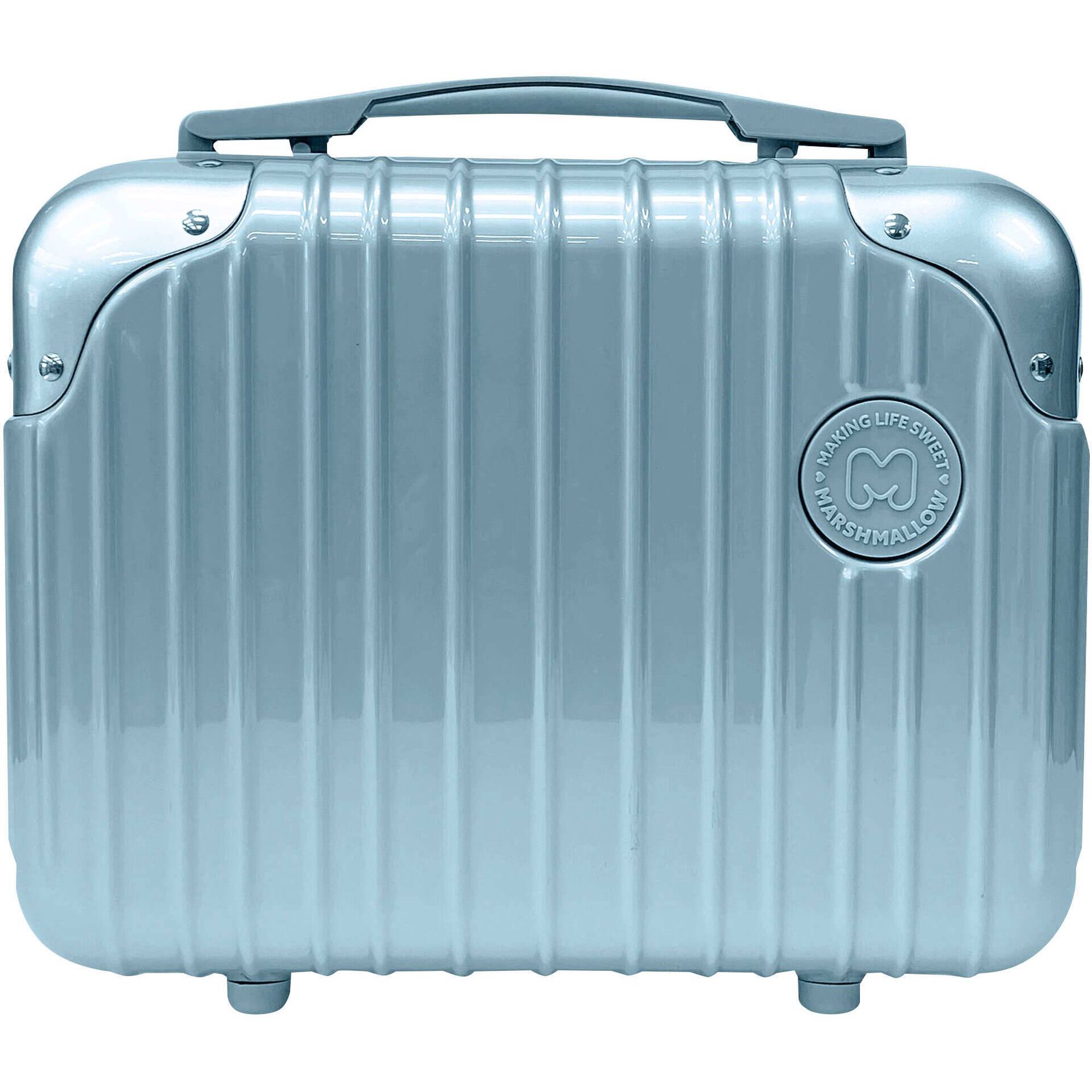 Necessaire Azul Met&aacute;lico Marshmallow