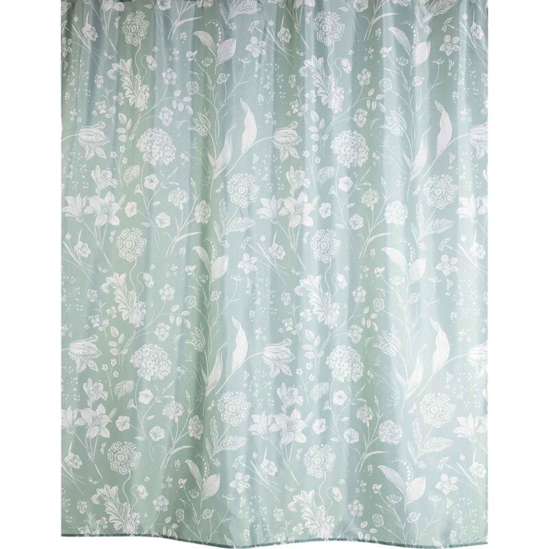 Cortina de Banho Poliéster 200x180cm Verde Kasa