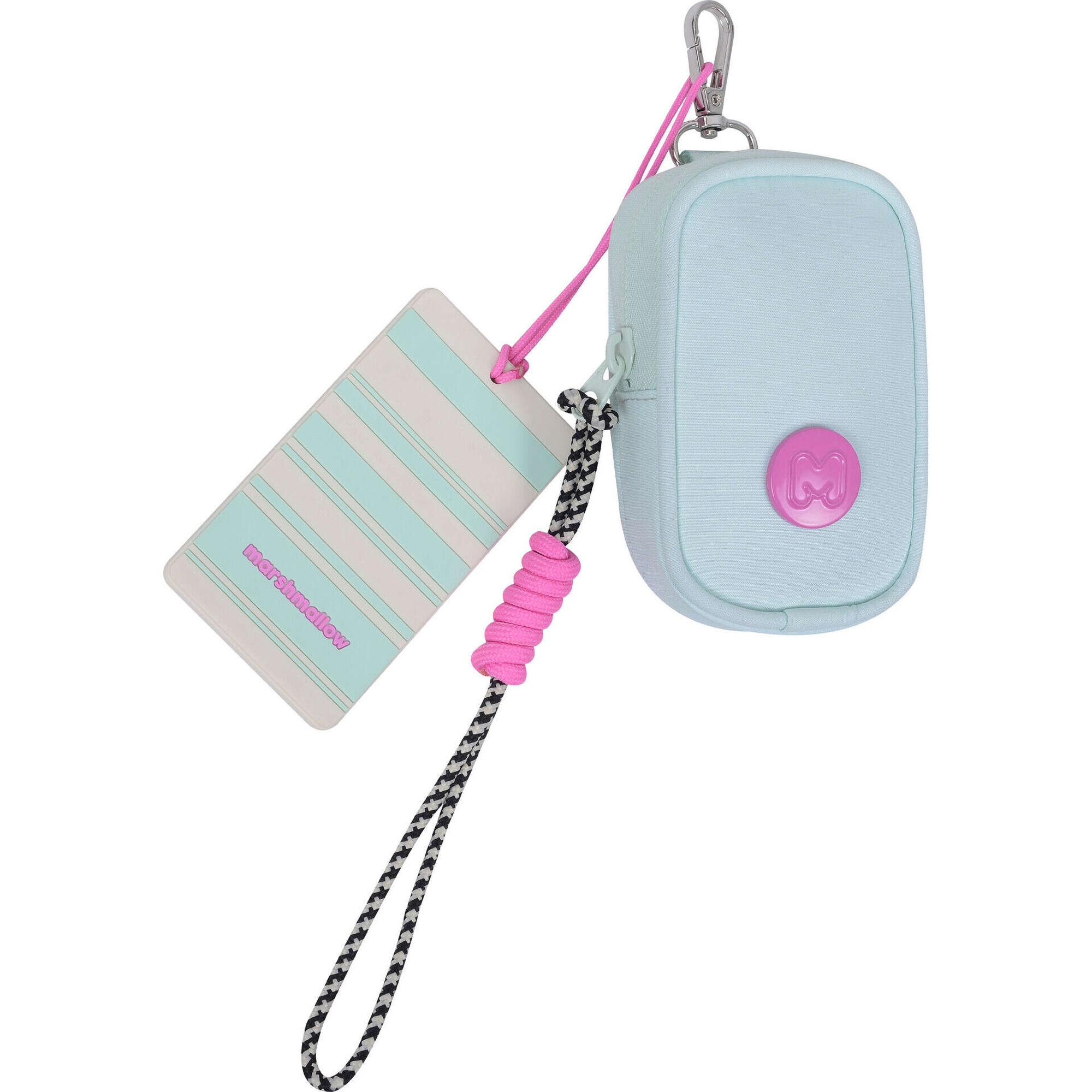Mini Bolsa e Etiqueta de Viagem Menta Marshmallow