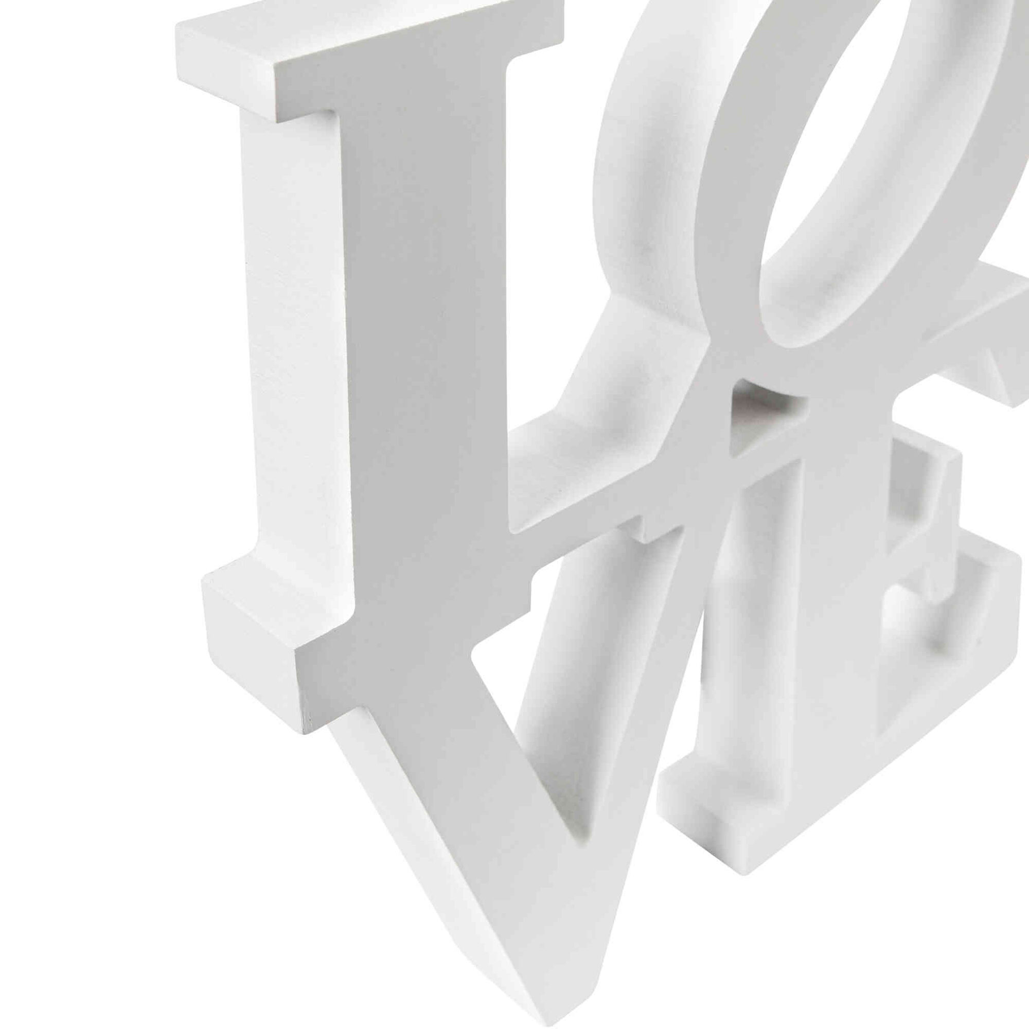 Letras Love Verticais Madeira 25x22cm Brancas Letras Love Verticais Madeira 25x22cm Brancas