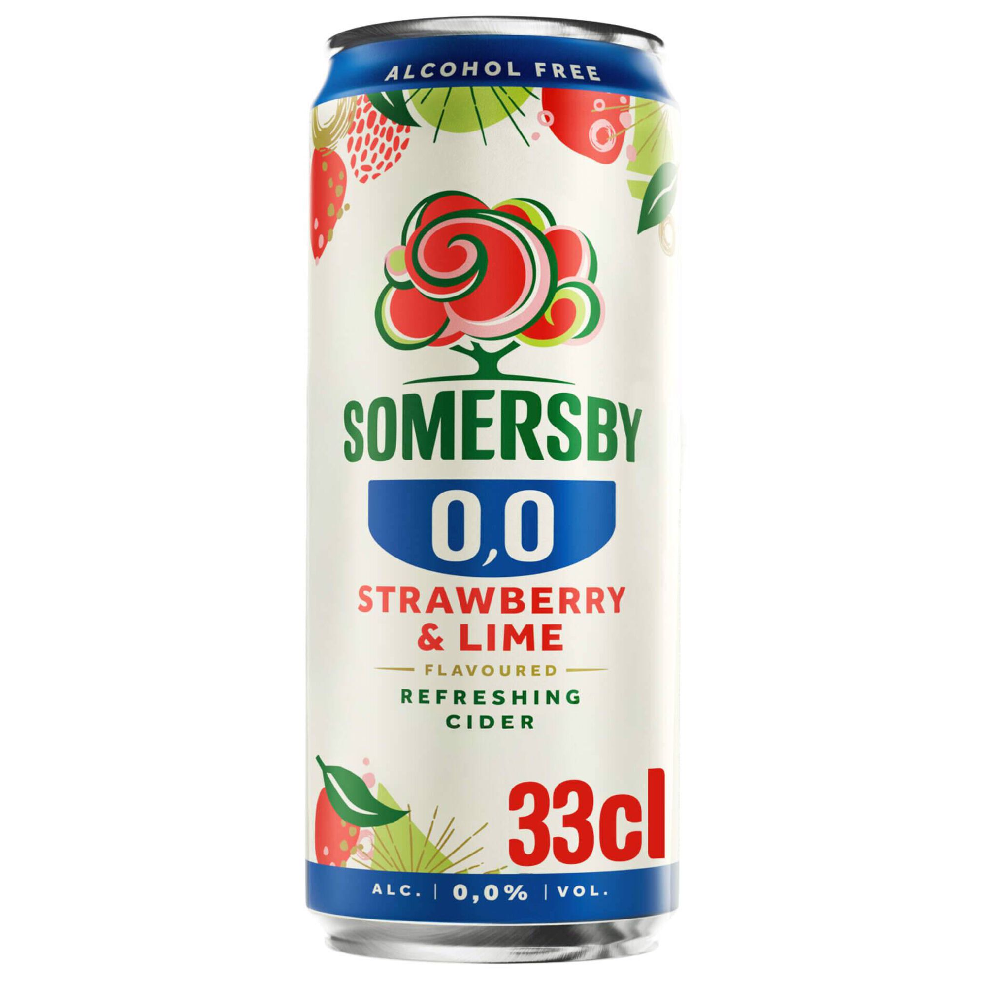 Sidra em Lata sem &Aacute;lcool 0,0% Morango e Lima Somersby