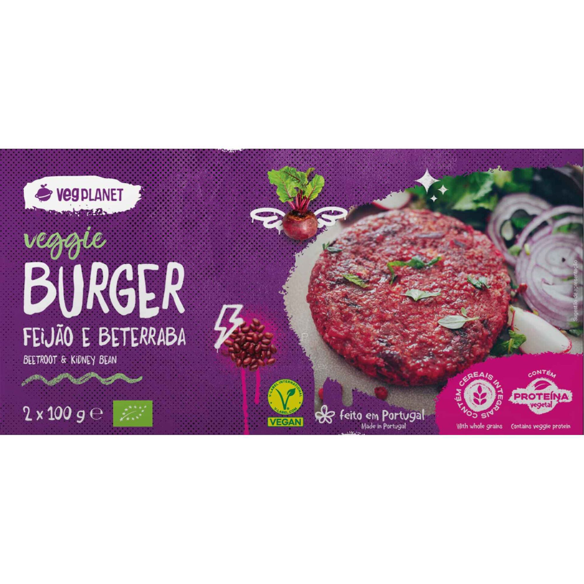 Hambúrguer Feijão e Beterraba