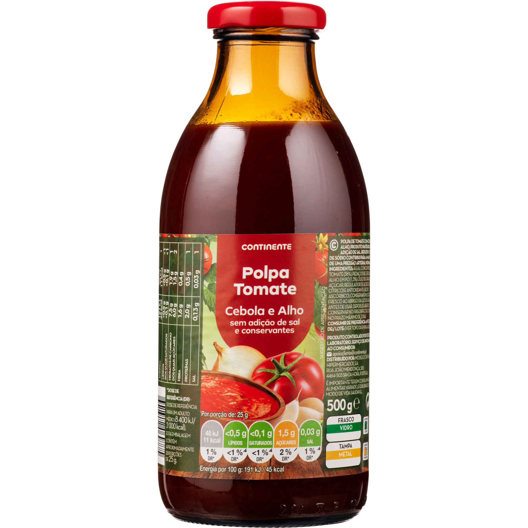 Polpa de Tomate com Cebola e Alho Continente