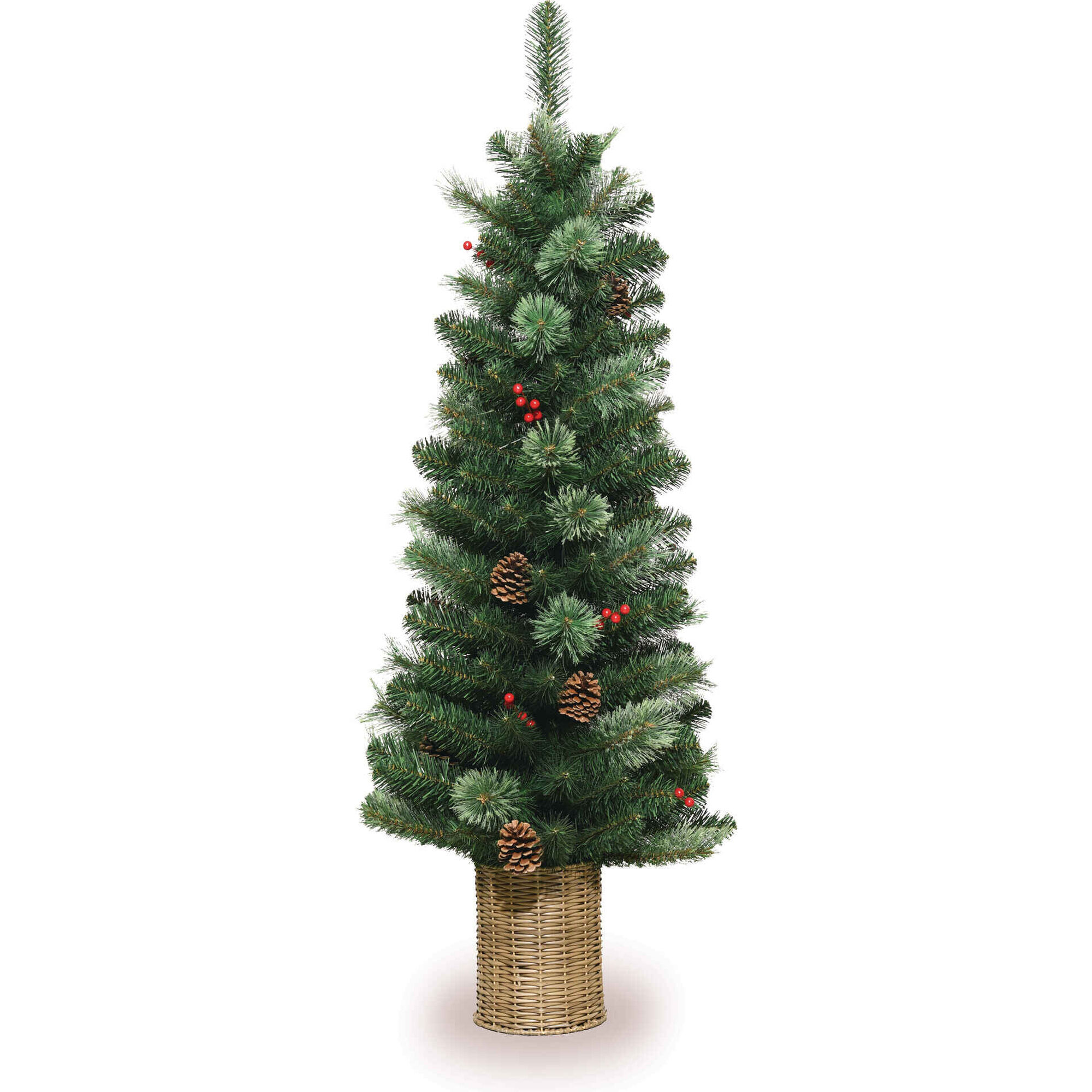 &Aacute;rvore de Natal 120cm com Pinhas e Bagas Kasa