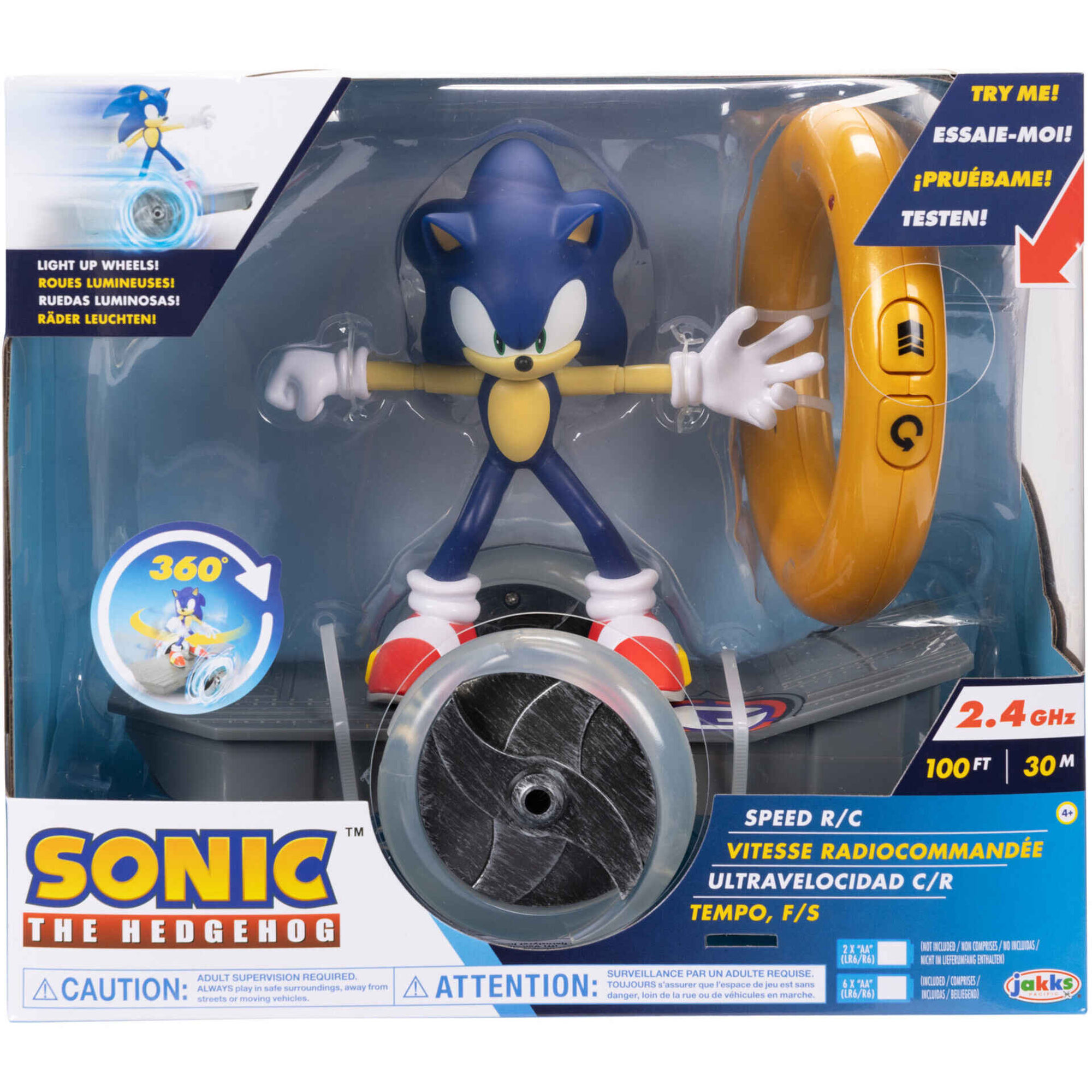 Sonic - Radio Control Skate + Figura Sonic 15cm