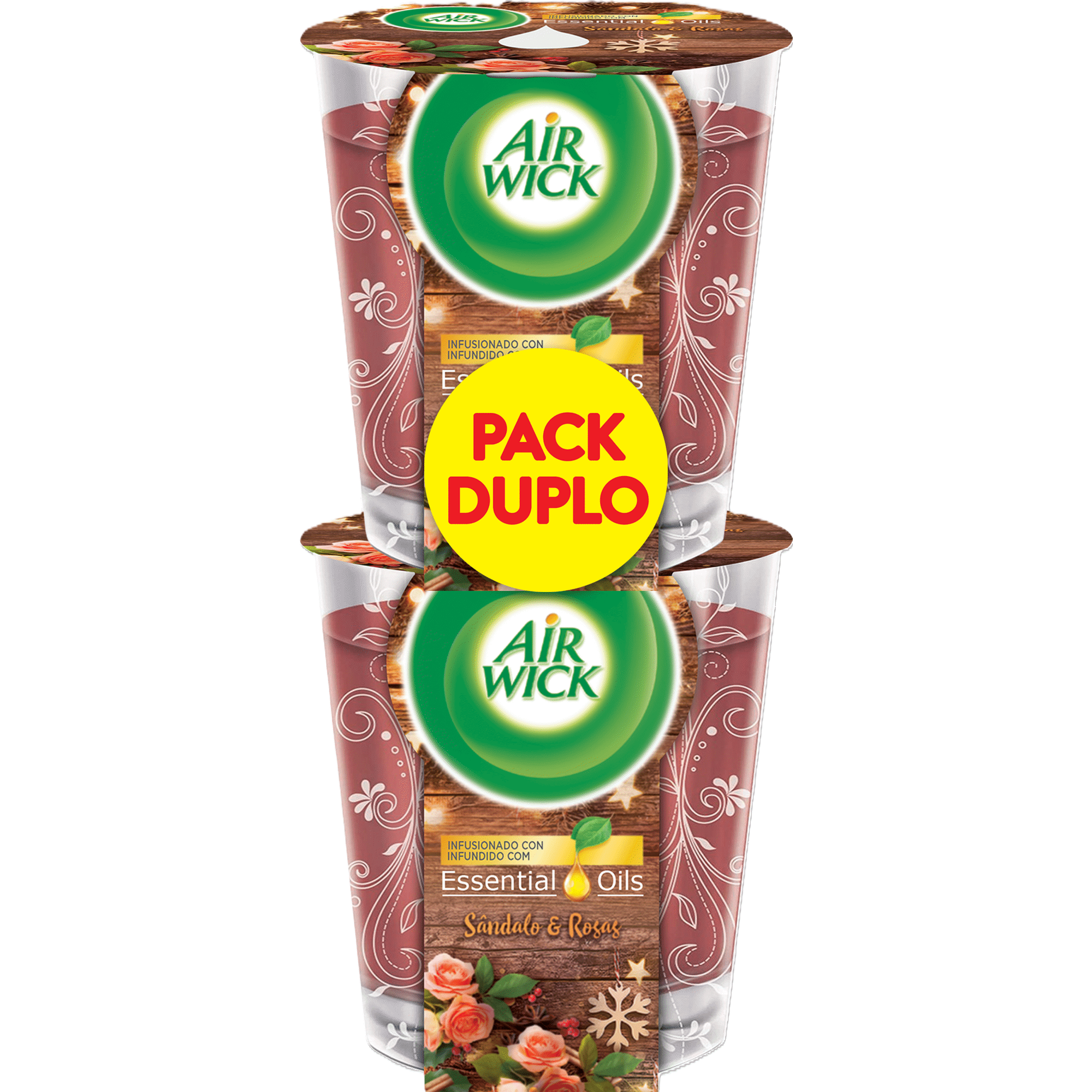 Ambientador Vela S&acirc;ndalo e Rosas Air Wick