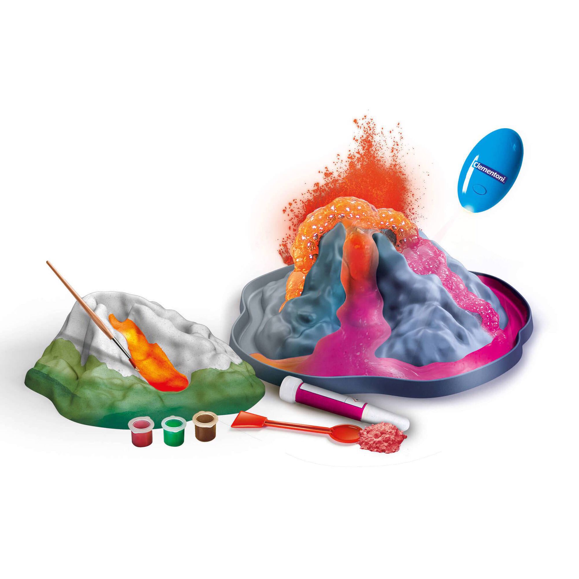 Clementoni - Kit Ci&ecirc;ncia & Jogo Vulc&atilde;o Brilhante