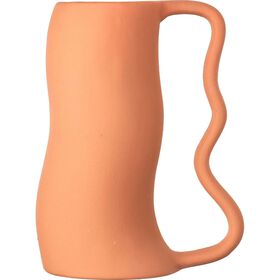 Jarra 22cm com Asa Comprida Ondulada Tijolo