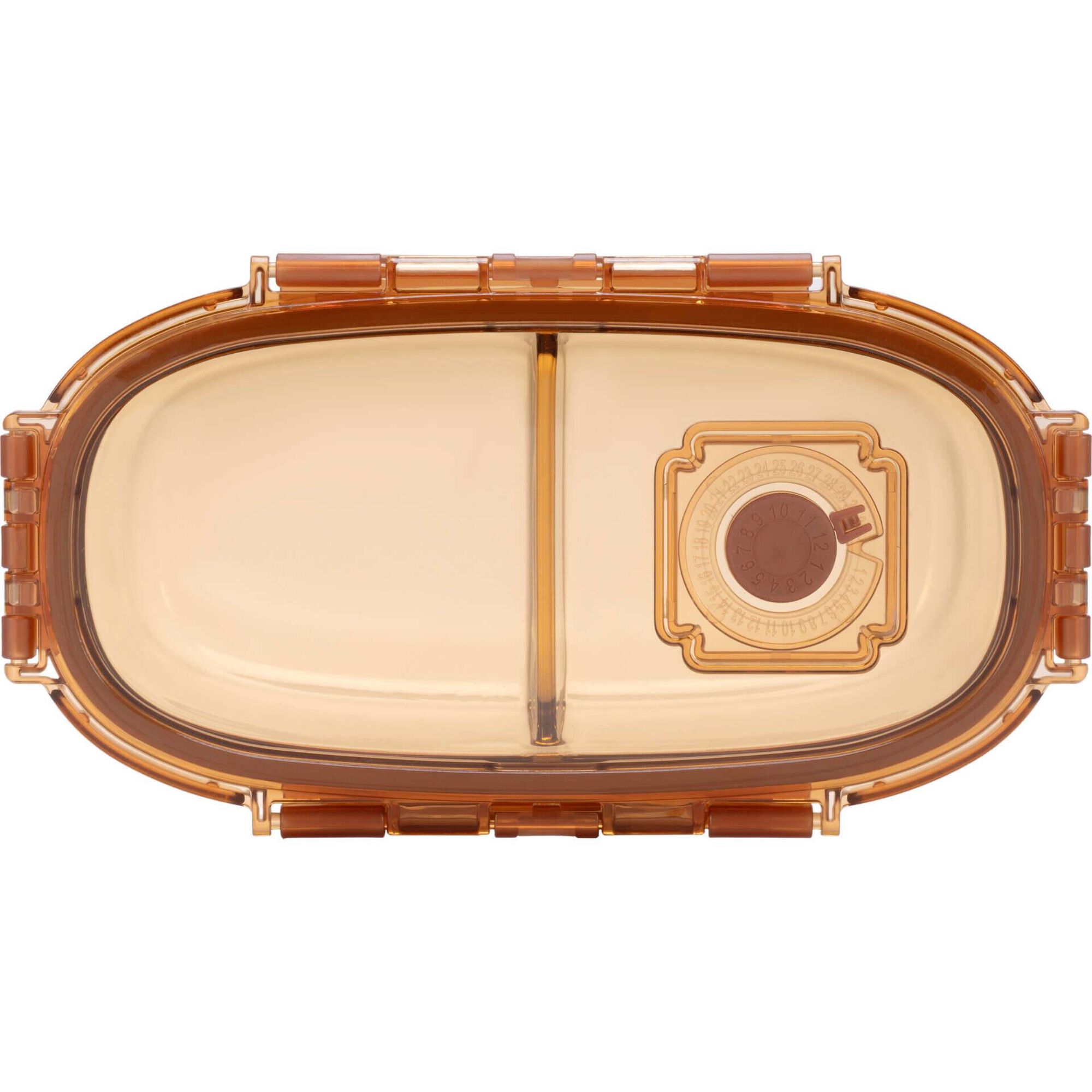 Caixa Vidro para Refeição com Divisórias 750ml Ambar Caixa Vidro para Refeição com Divisórias 750ml Ambar