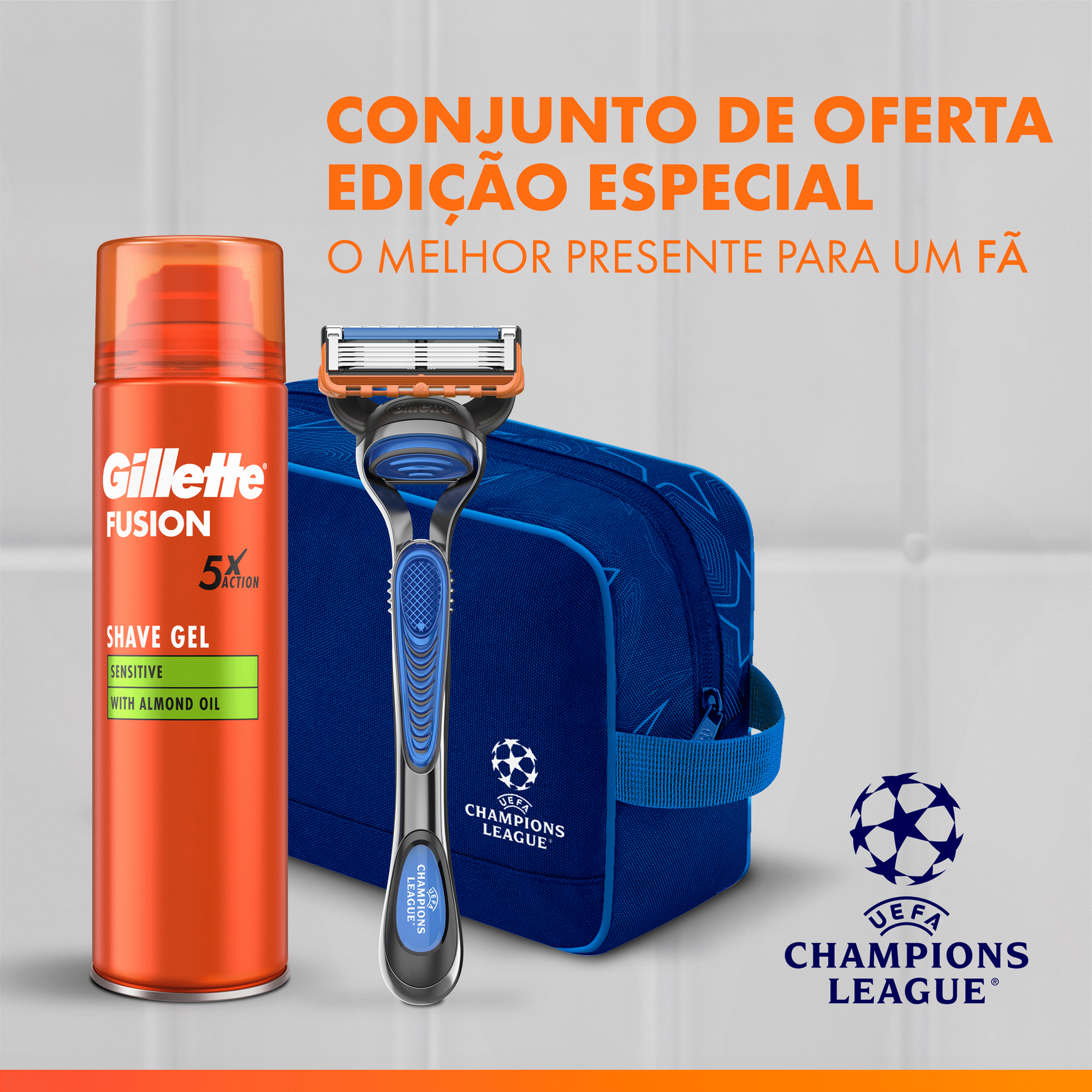 Coffret Máquina de Barbear Fusion 5 UEFA
