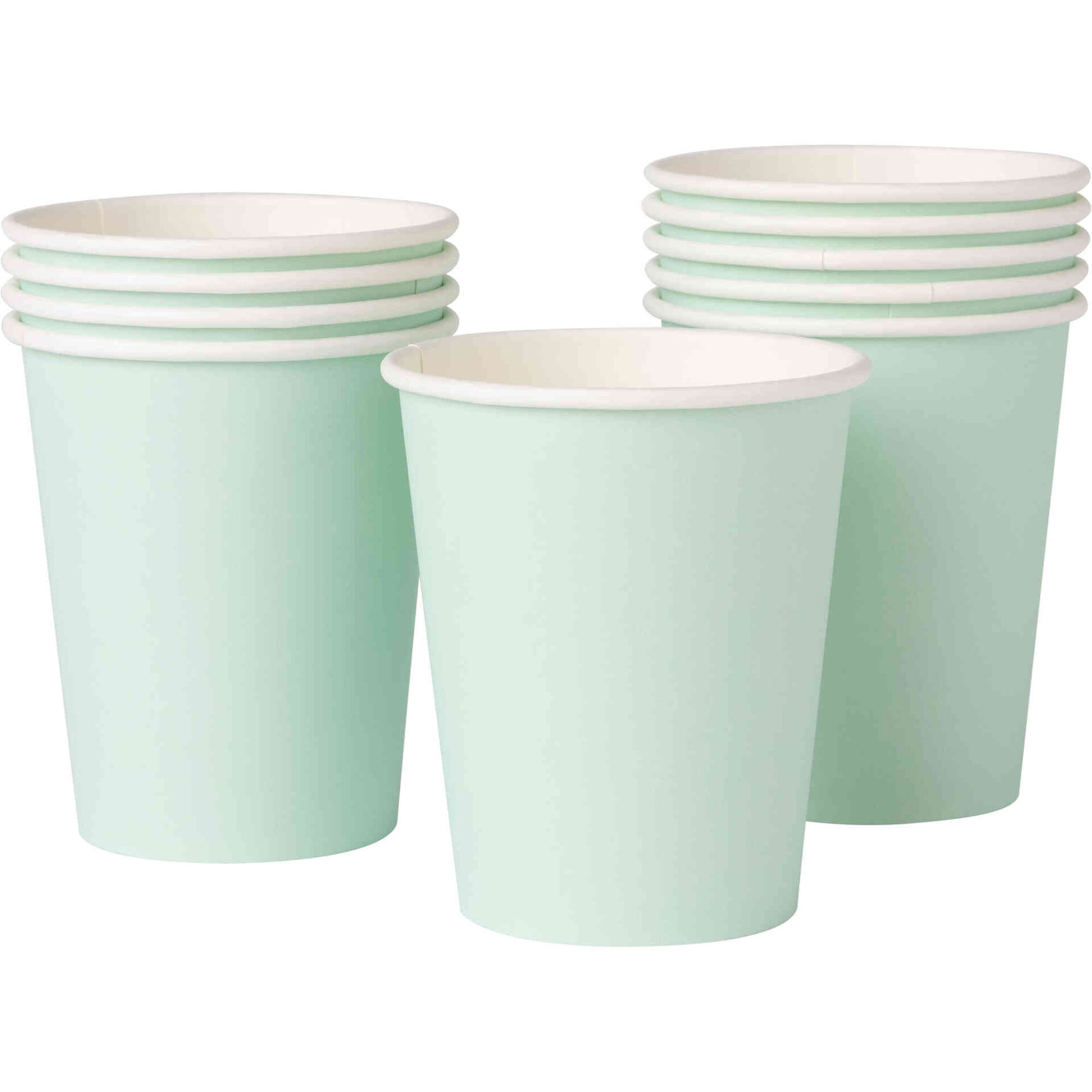 Conjunto 10 Copos &Aacute;gua 240ml Papel Soft Menta