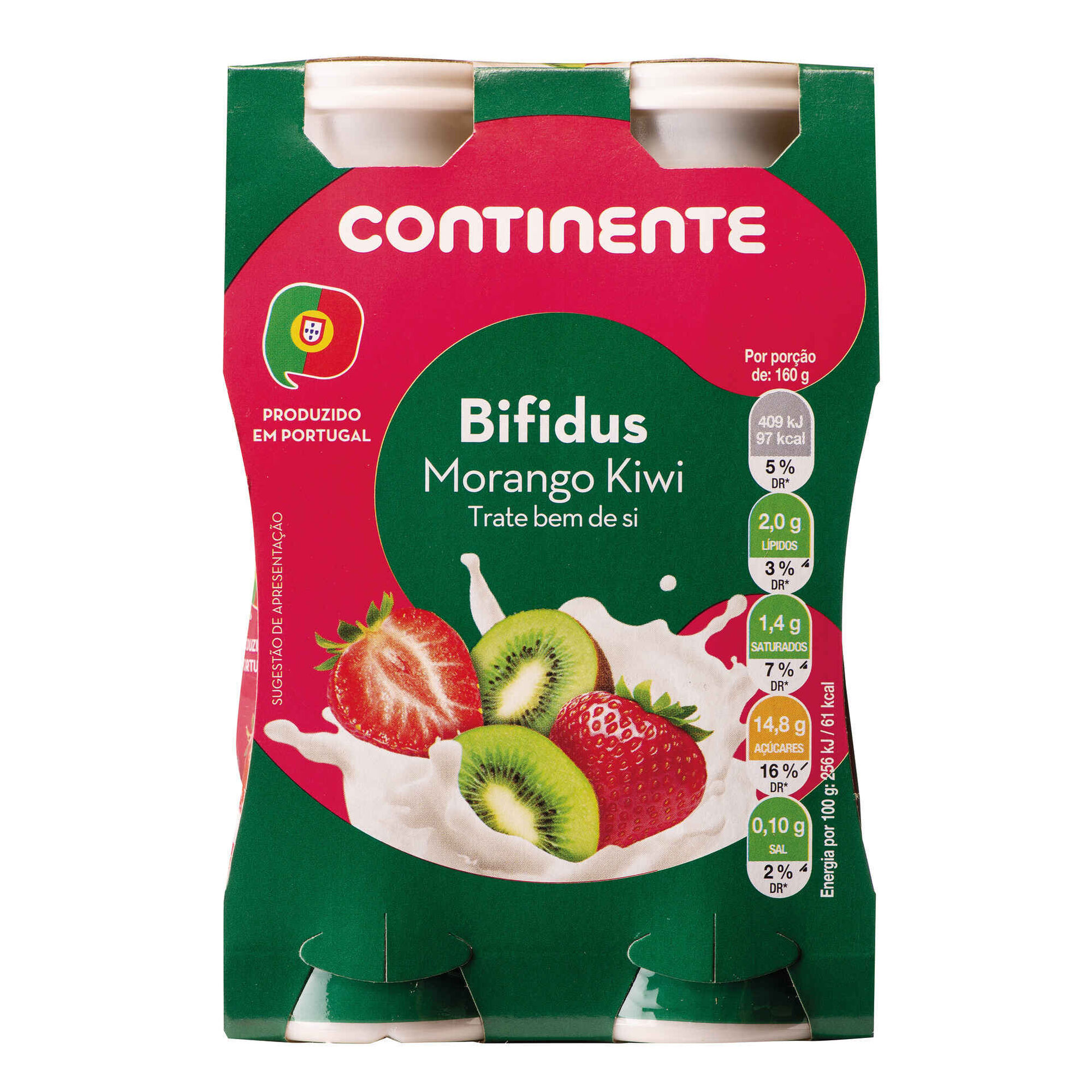 Iogurte Líquido Bifidus Morango e Kiwi