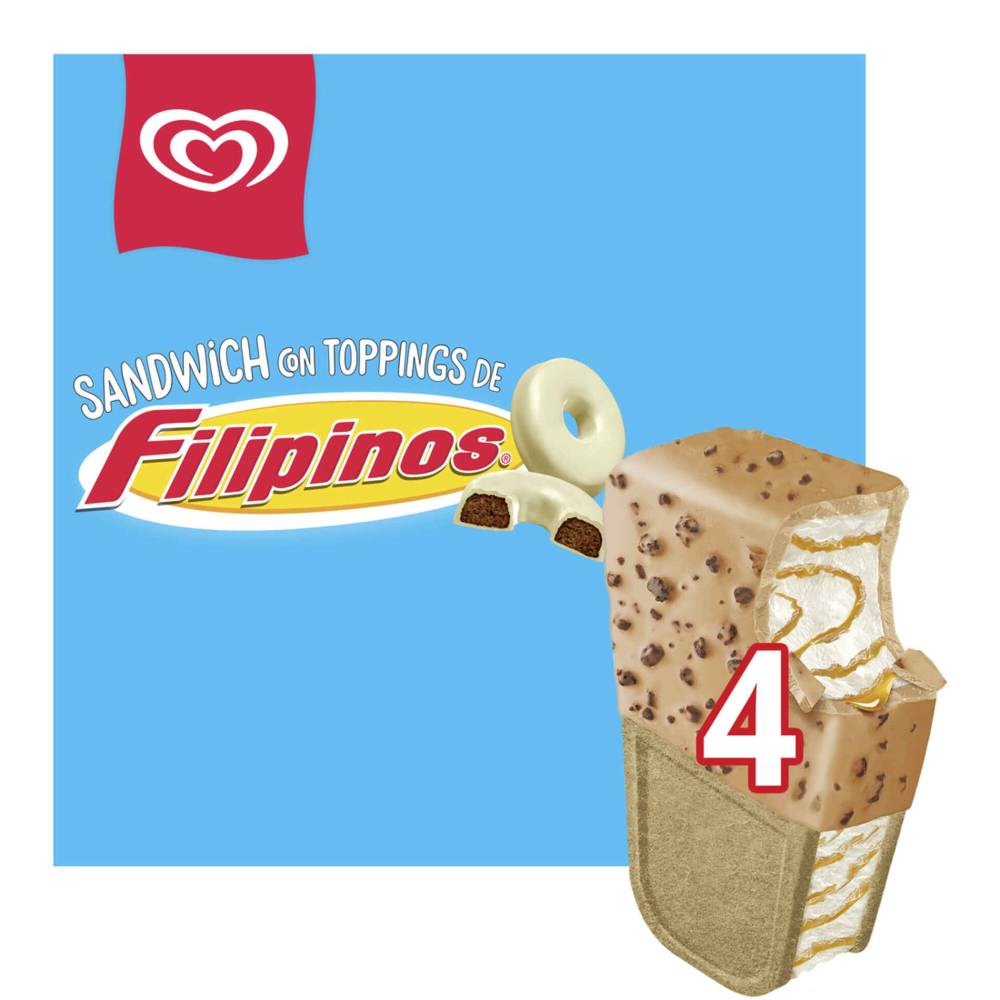 Gelado Sandwich Filipinos Caramelo